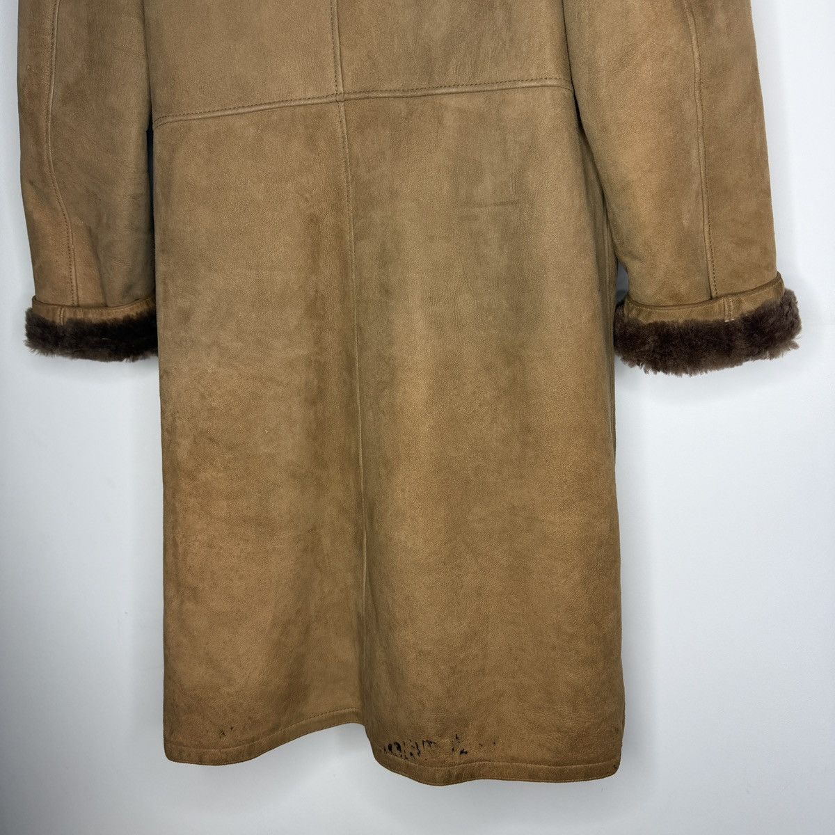 Genuine Leather Vintage Shearling Coat like Prada Size US M / EU 48-50 / 2 - 9 Thumbnail