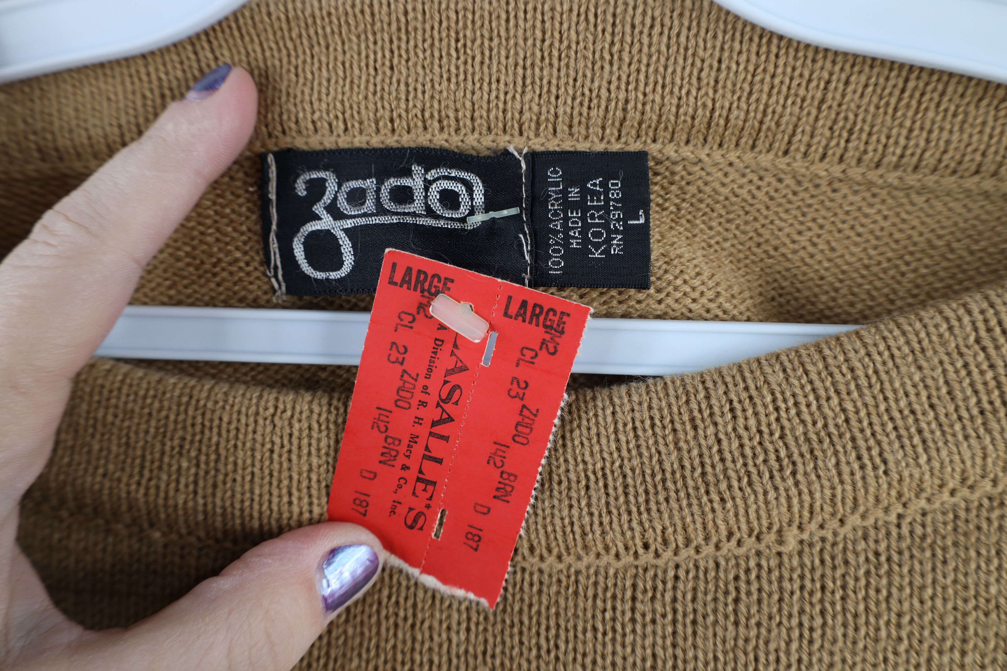 Vintage Deadstock Vintage 70s Streetwear Flared Sleeve Knit Sweater Size M / US 6-8 / IT 42-44 - 4 Thumbnail