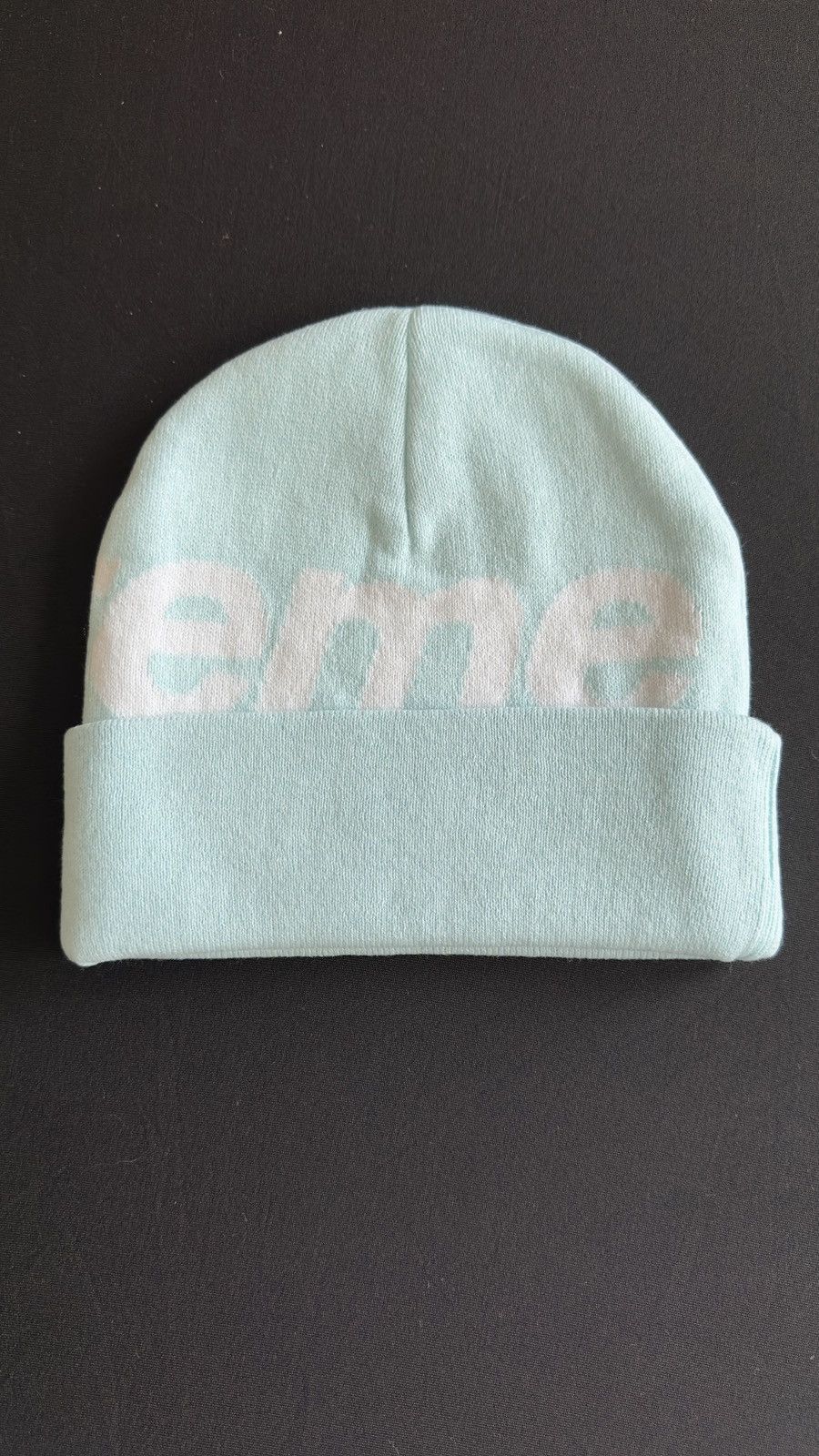 Supreme Supreme Big Logo Beanie Light Blue Size ONE SIZE - 2 Thumbnail