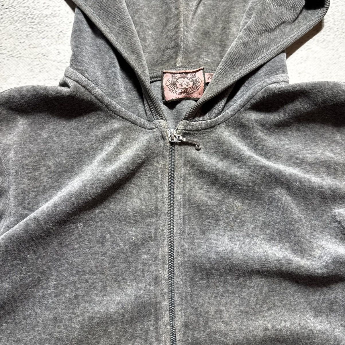 Juicy Couture vintage juicy couture zip hoodie with big logo luxury Size L / US 10 / IT 46 - 9 Thumbnail