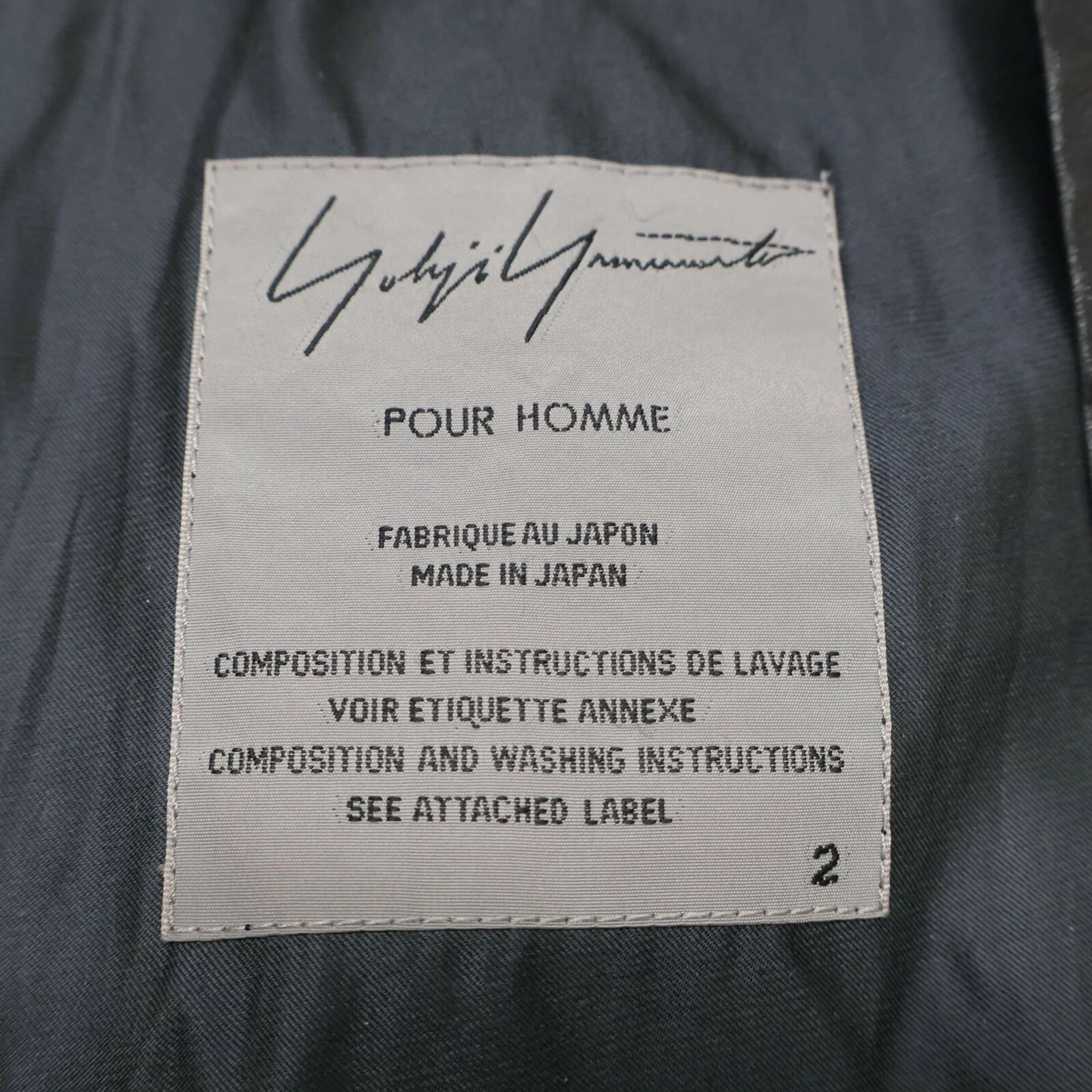 Yohji Yamamoto Yohji Yamamoto Pour Homme Front Zip Coat Size US M / EU 48-50 / 2 - 4 Thumbnail