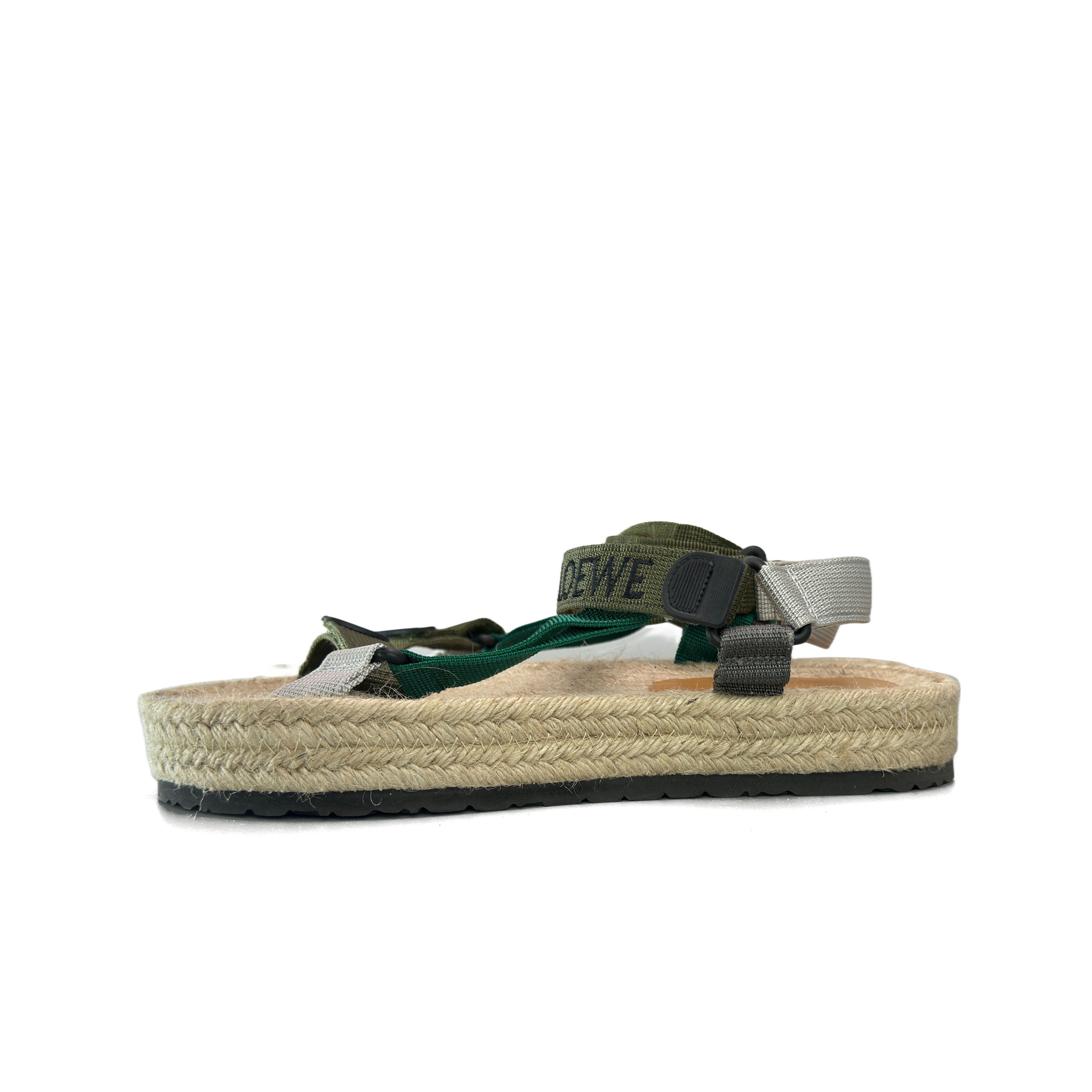 Loewe Loewe Logo Strap Sandals Green Size 10 Size US 10 / EU 43 - 1 Thumbnail