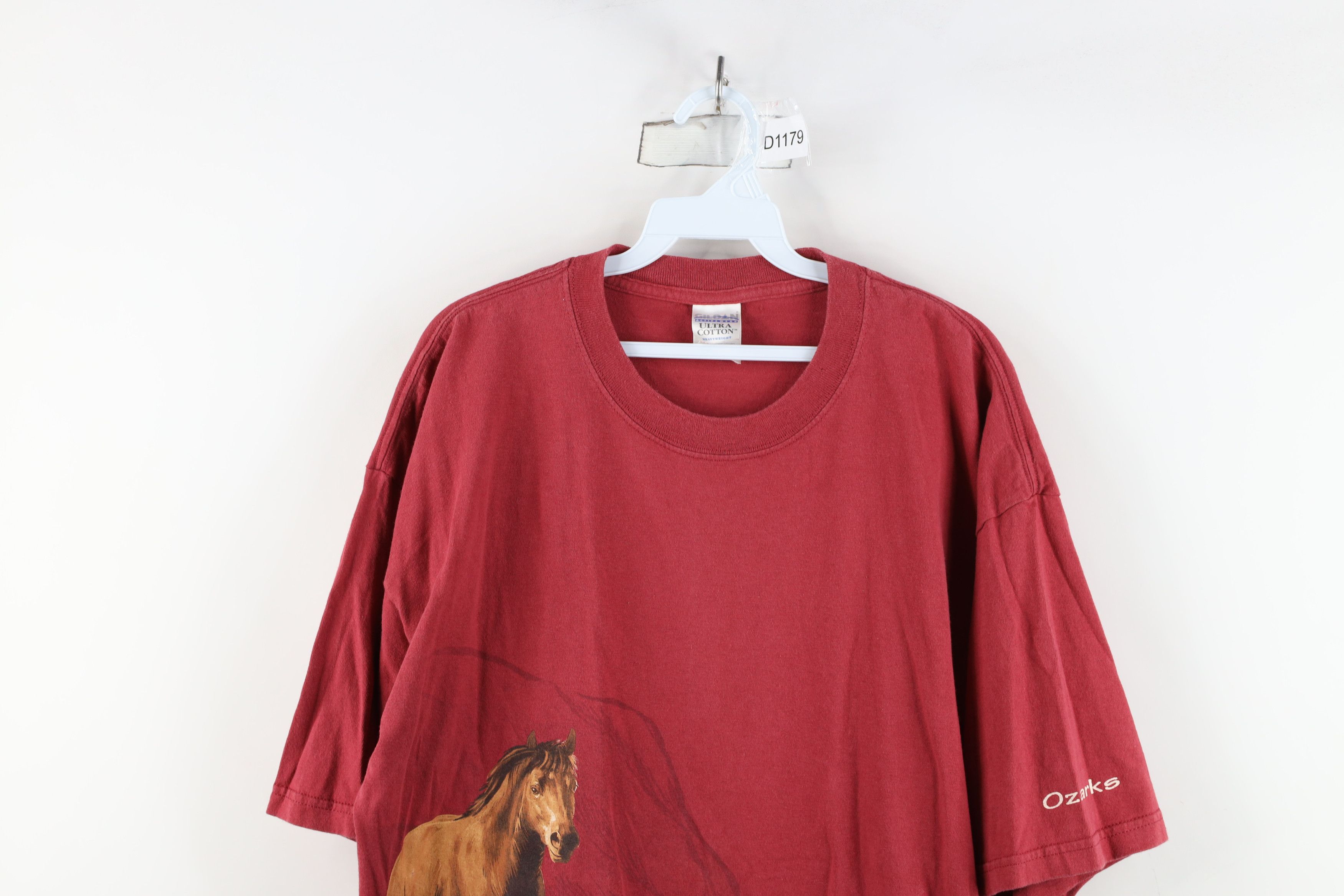 Vintage Vintage 90s Streetwear Equestrian All Over Print T-Shirt Red Size US XL / EU 56 / 4 - 2 Thumbnail