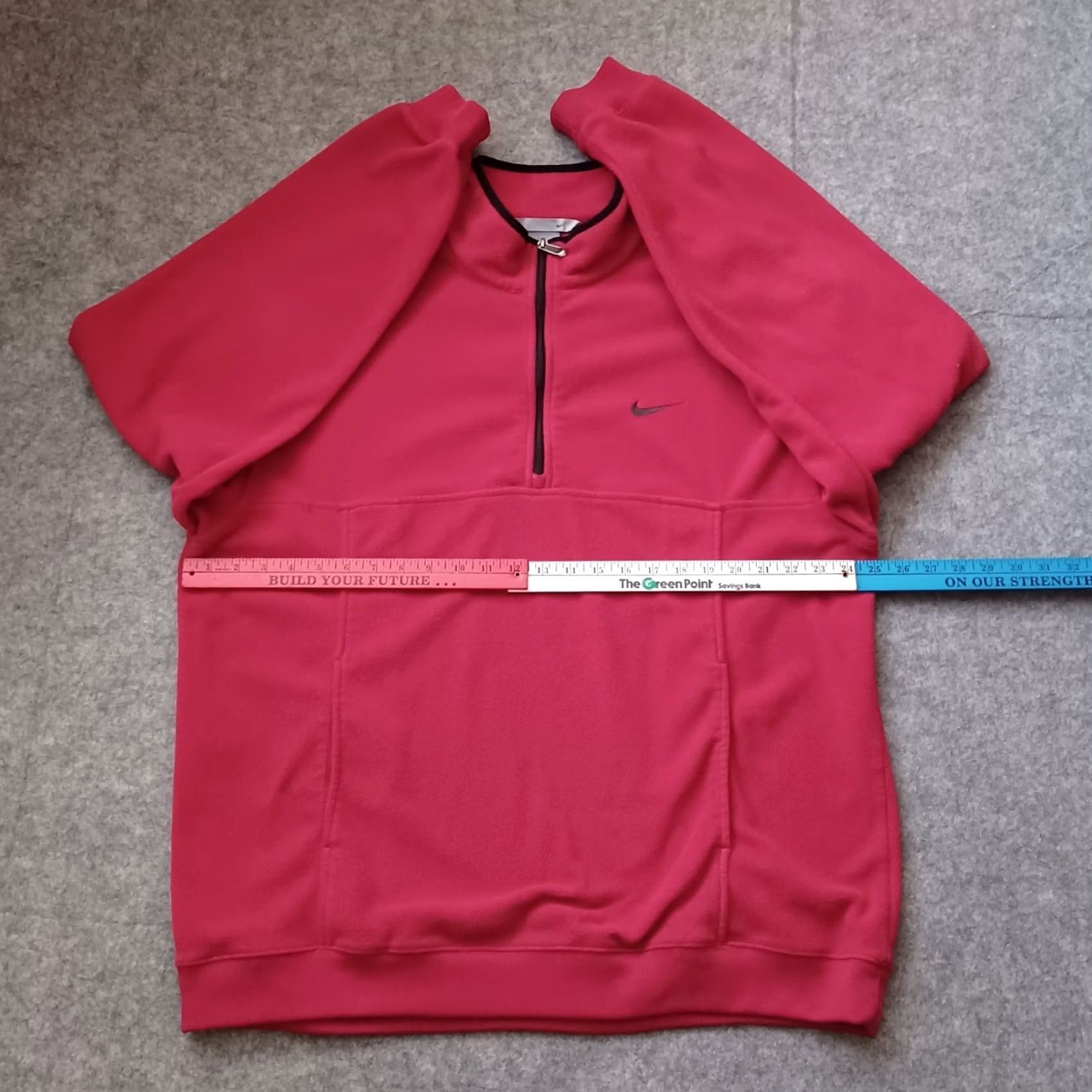 Nike VINTAGE Nike 1/4 Zip Pullover Sweatshirt Mens XXL Red Logo Swoosh Embroidered Long Sleeve Size US XXL / EU 58 / 5 - 4 Thumbnail