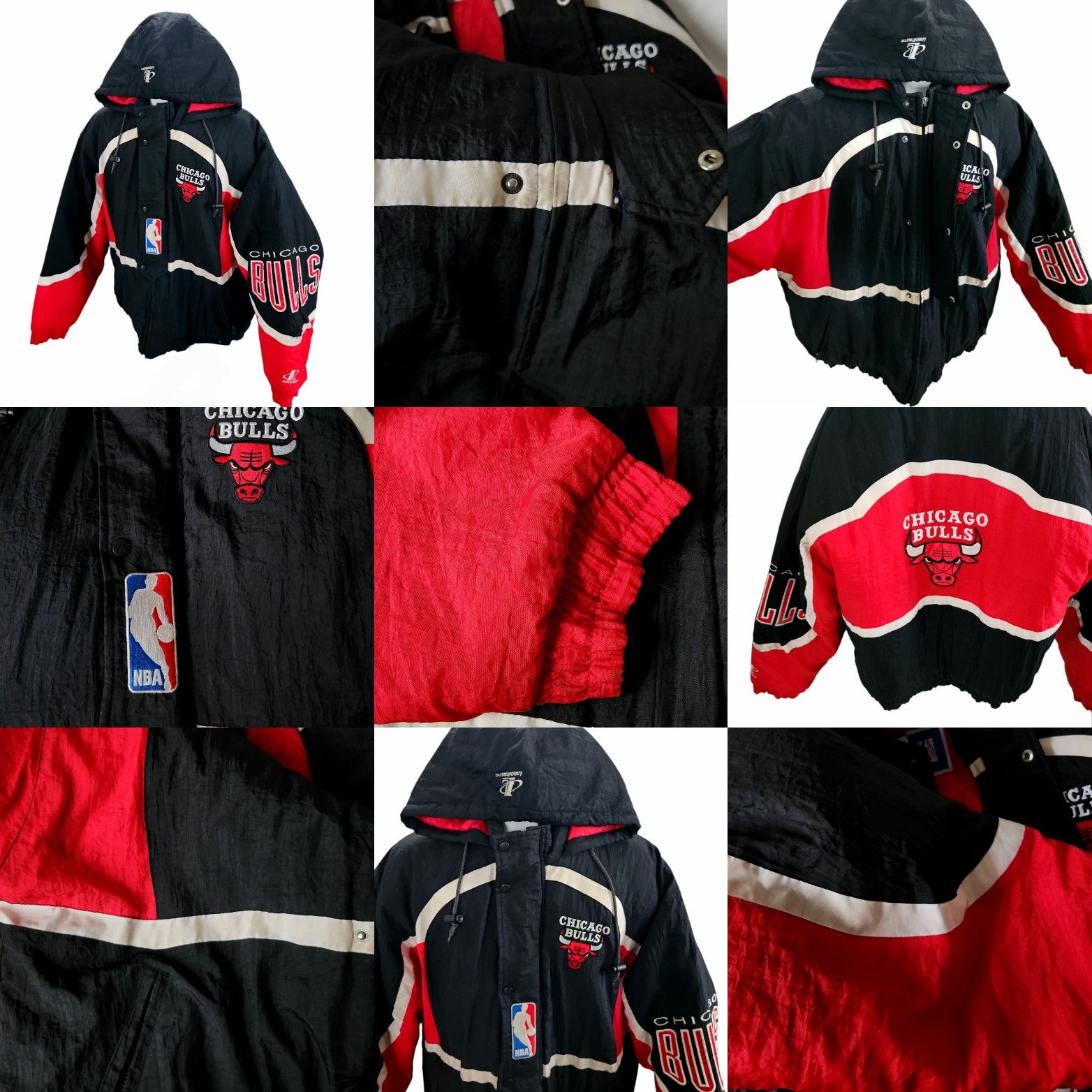 Logo Athletic × Vintage Vintage 90s Chicago Bulls Jacket Puffer Hooded Logo Athletic Size US XL / EU 56 / 4 - 8 Thumbnail