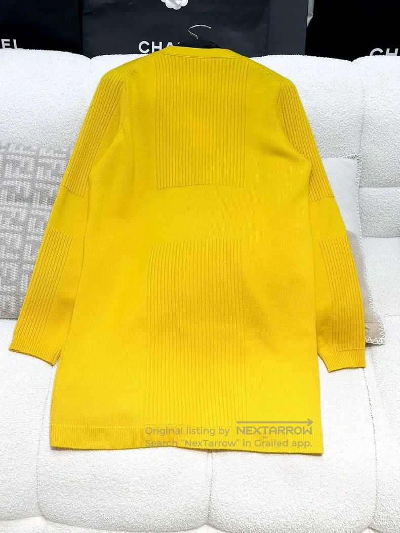 Hermes Hermes Yellow Cashmere Knit Cardigan Jacket Size XS / US 0-2 / IT 36-38 - 2 Thumbnail