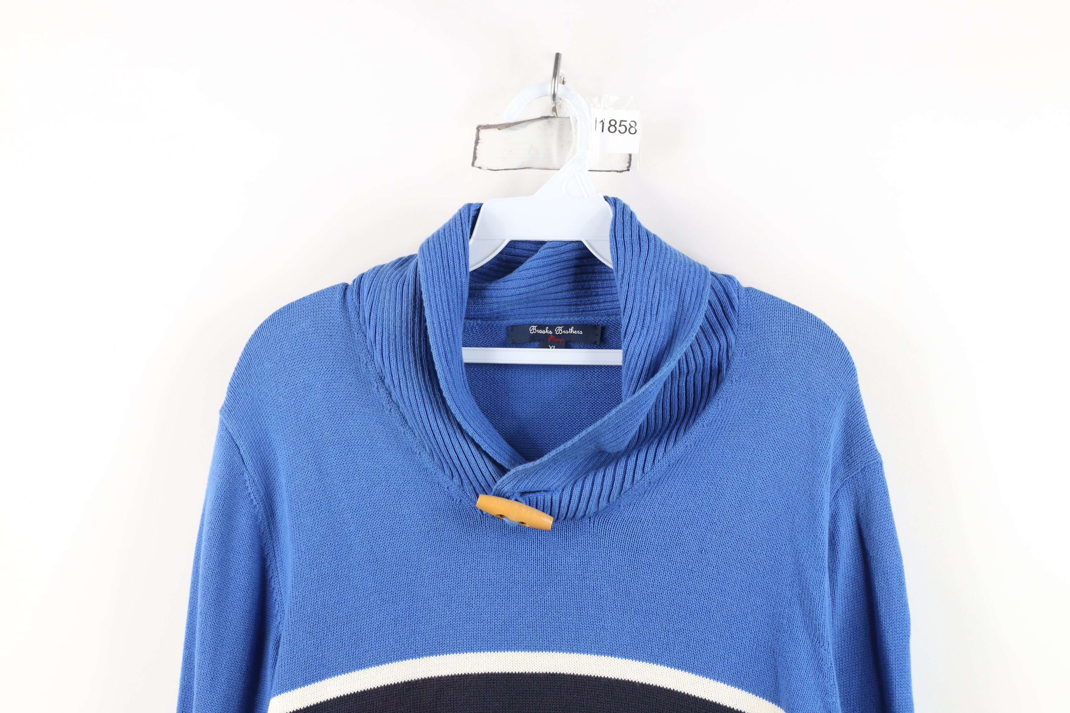 Brooks Brothers Brooks Brothers Cotton Knit Toggle Button Shawl Sweater Size US XL / EU 56 / 4 - 2 Thumbnail