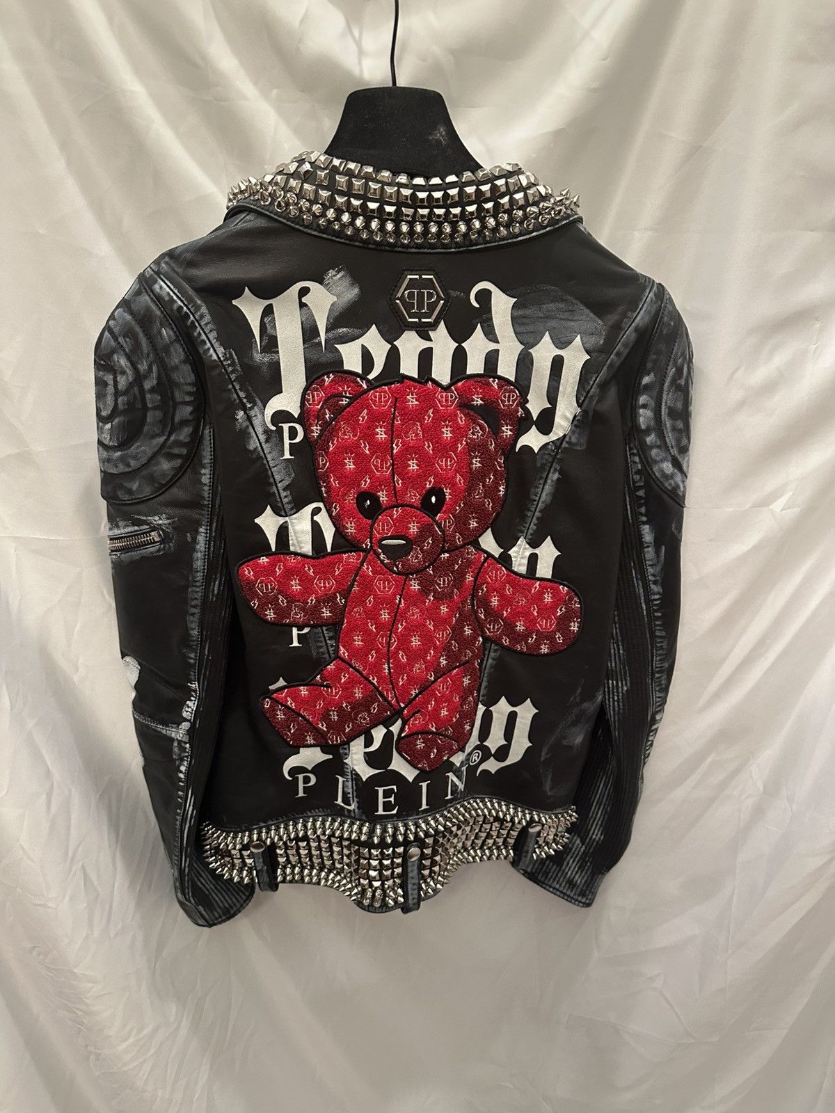 Philipp Plein Phillipp Plein Teddy Bear Leather Jacket Size US XL / EU 56 / 4 - 15 Thumbnail