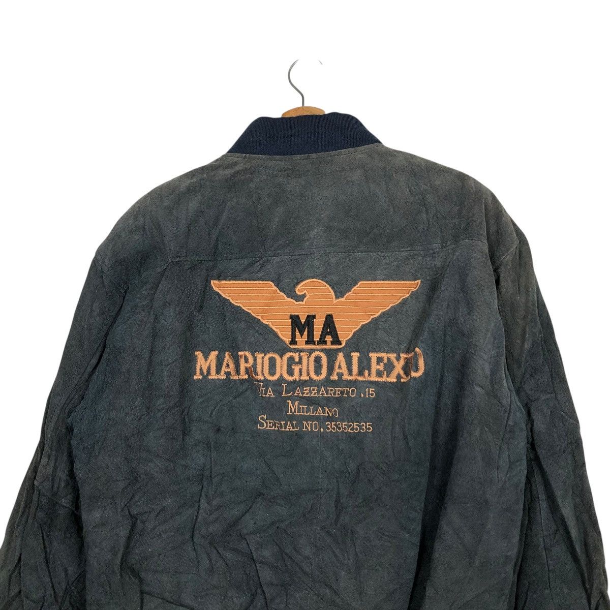Vintage 🔥VINTAGE BOMBER LEATHER JACKET MARZENO BIG LOGO ISSEY MIYAKE Size US M / EU 48-50 / 2 - 11 Thumbnail