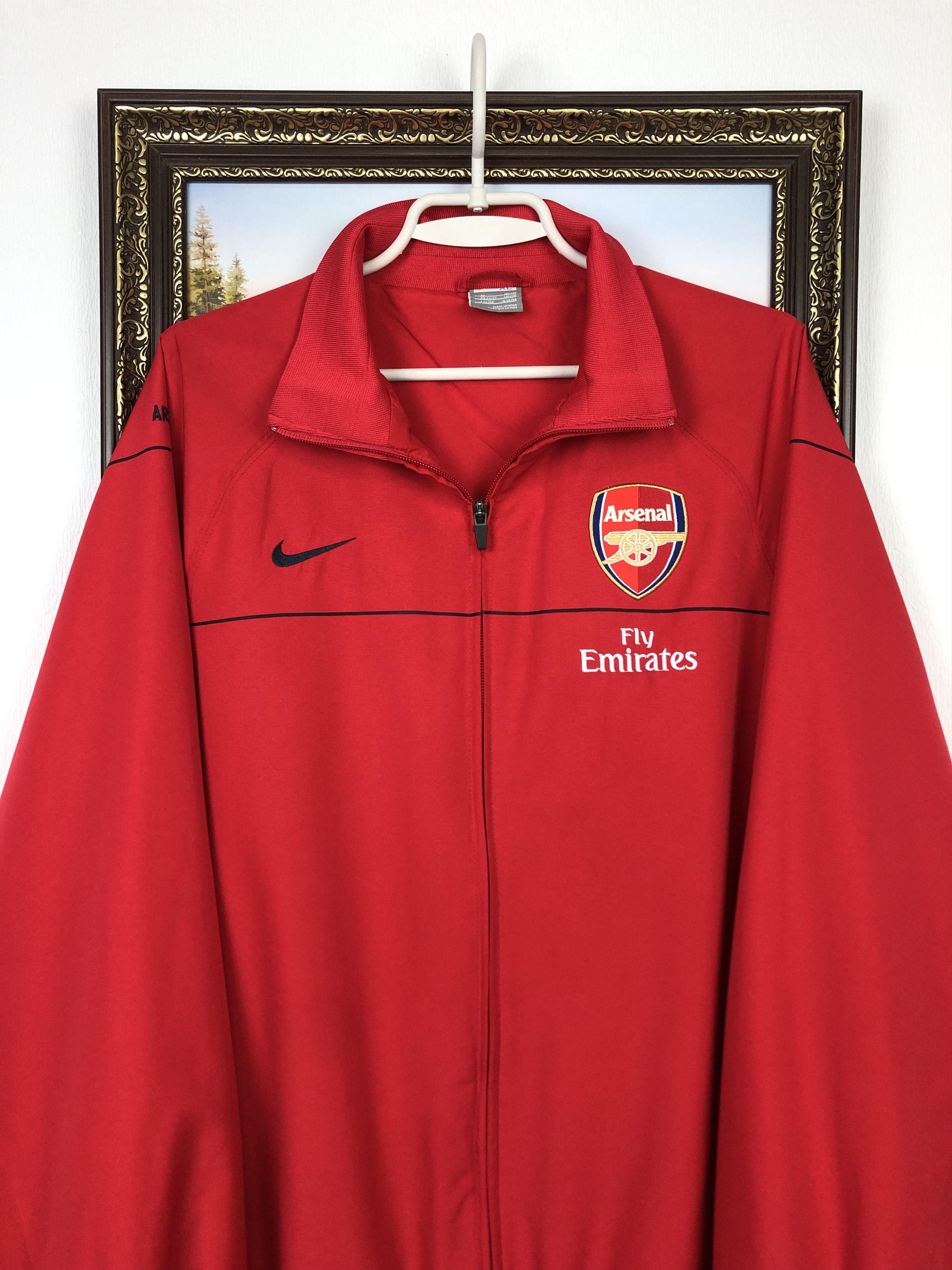 Nike Vintage Nike Arsenal Football Jacket Soccer Track Gunners Size US XL / EU 56 / 4 - 2 Thumbnail
