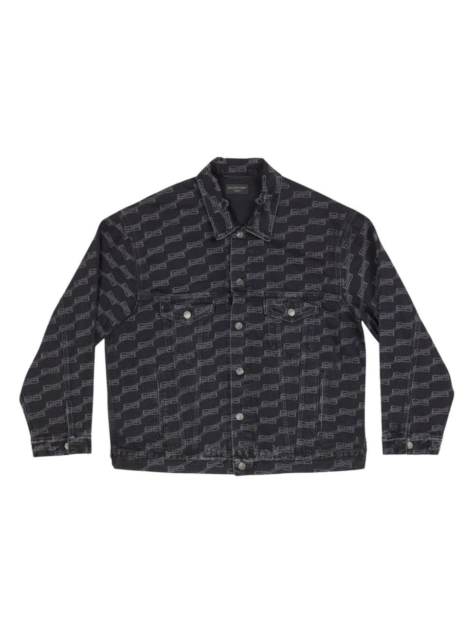 Balenciaga bb monogram large fit jacket in black Size US M / EU 48-50 / 2 - 1 Preview