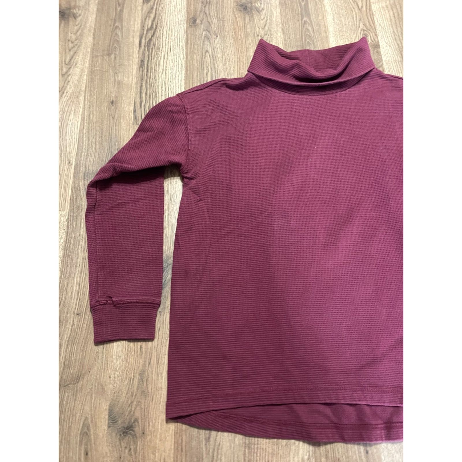 Lands' End Lands' End Sweater, Women's Large, Red Maroon, Turtleneck, Pullover, Regular Fit, Casual, Knit, – Mens? Size L / US 10 / IT 46 - 3 Thumbnail