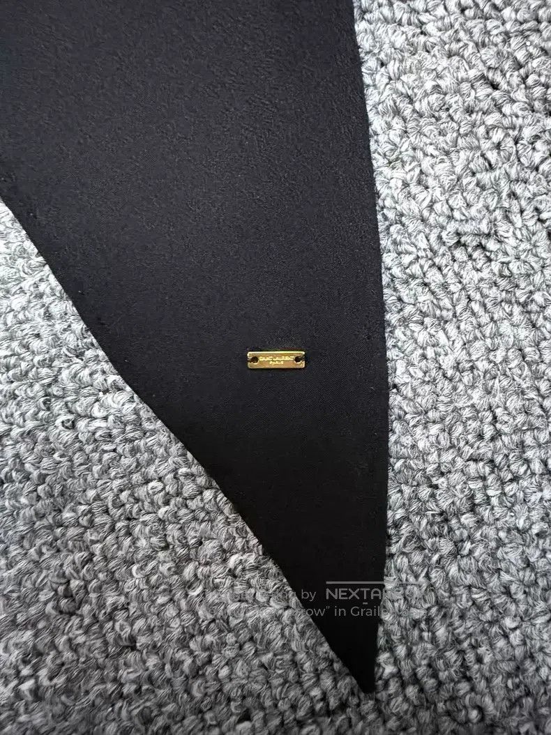 Saint Laurent Paris Saint Laurent Paris Black Mulberry Silk Bow Tie Scarf i Size ONE SIZE - 3 Thumbnail