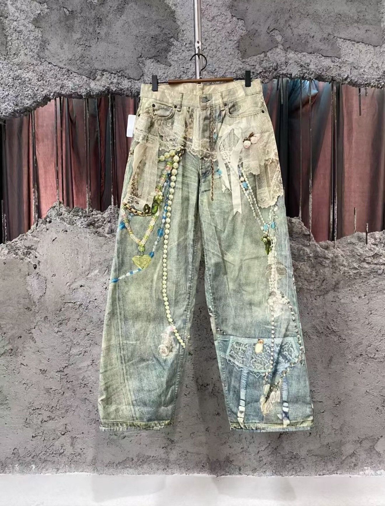 Acne Studios Acne Studios 3D Print Pear Denim Pants Size US 32 / EU 48 - 2 Thumbnail
