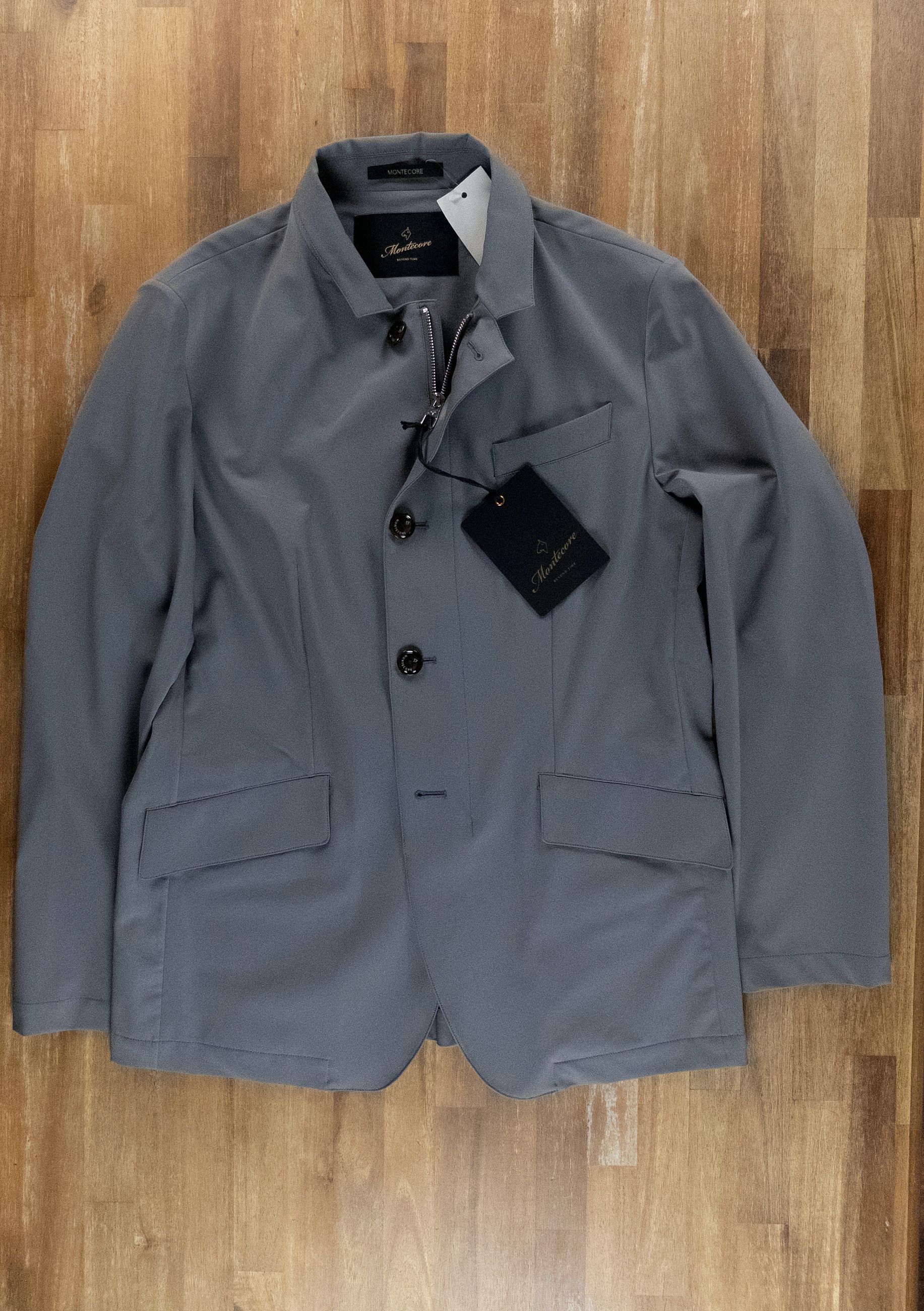 Montecore MONTECORE Italy gray nylon coat jacket Size XL Size US XL / EU 56 / 4 - 1 Thumbnail
