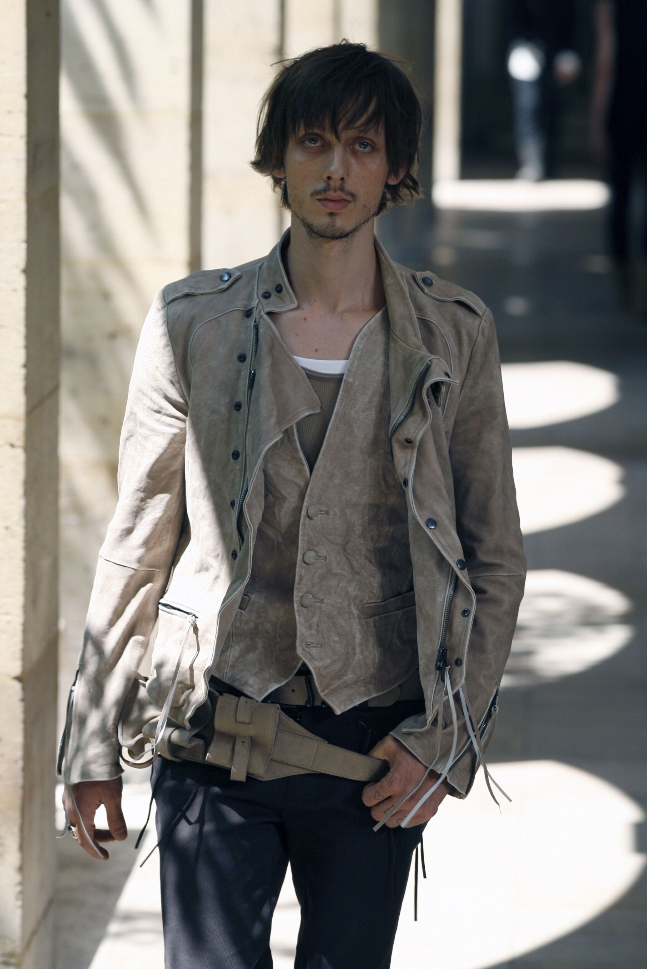 Number (N)ine Suede Leather Ammo Cargo Belt SS07 “About a Boy” Size ONE SIZE - 2 Thumbnail