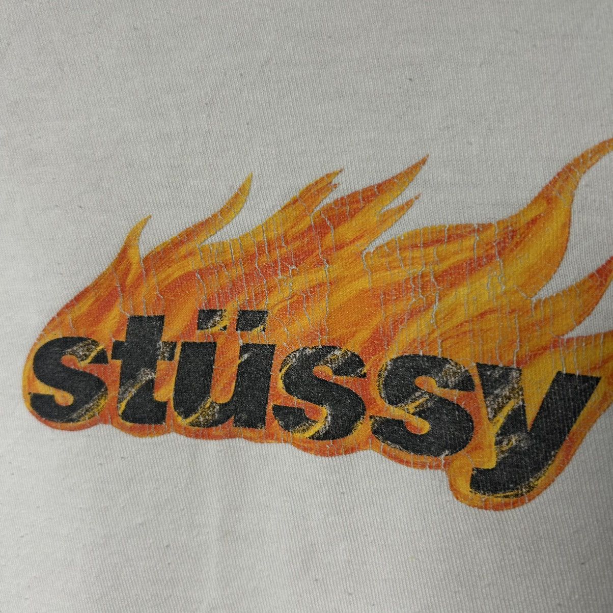 Stussy Vintage Stussy Big Fire Logo streetwear y2k opium tee Size US M / EU 48-50 / 2 - 3 Thumbnail