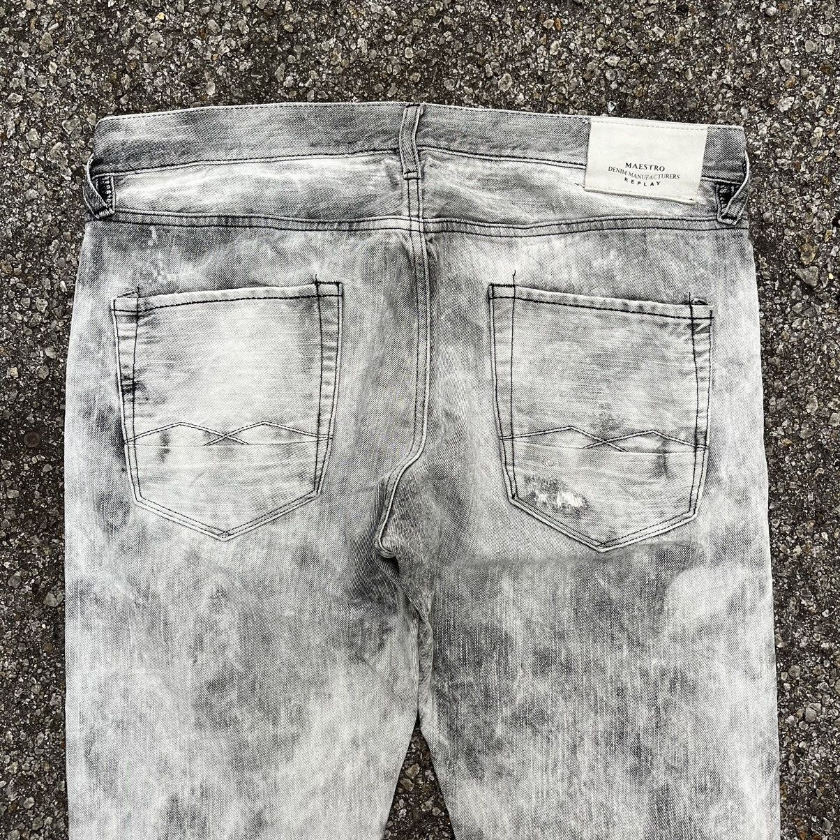 Hysteric Glamour Replay Maestro Denim Acid Washed Vintage Y2K Jeans Size US 34 / EU 50 - 12 Thumbnail