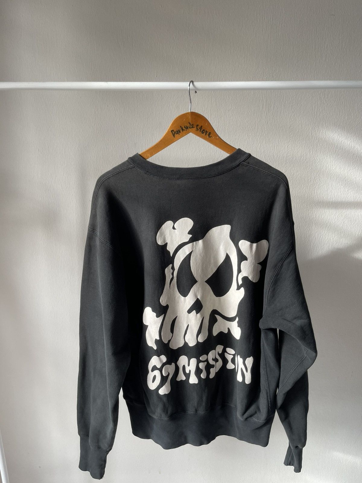 Japanese Brand × Vintage 90s 67Mission Skull Sweatshirts Size US XL / EU 56 / 4 - 1 Thumbnail