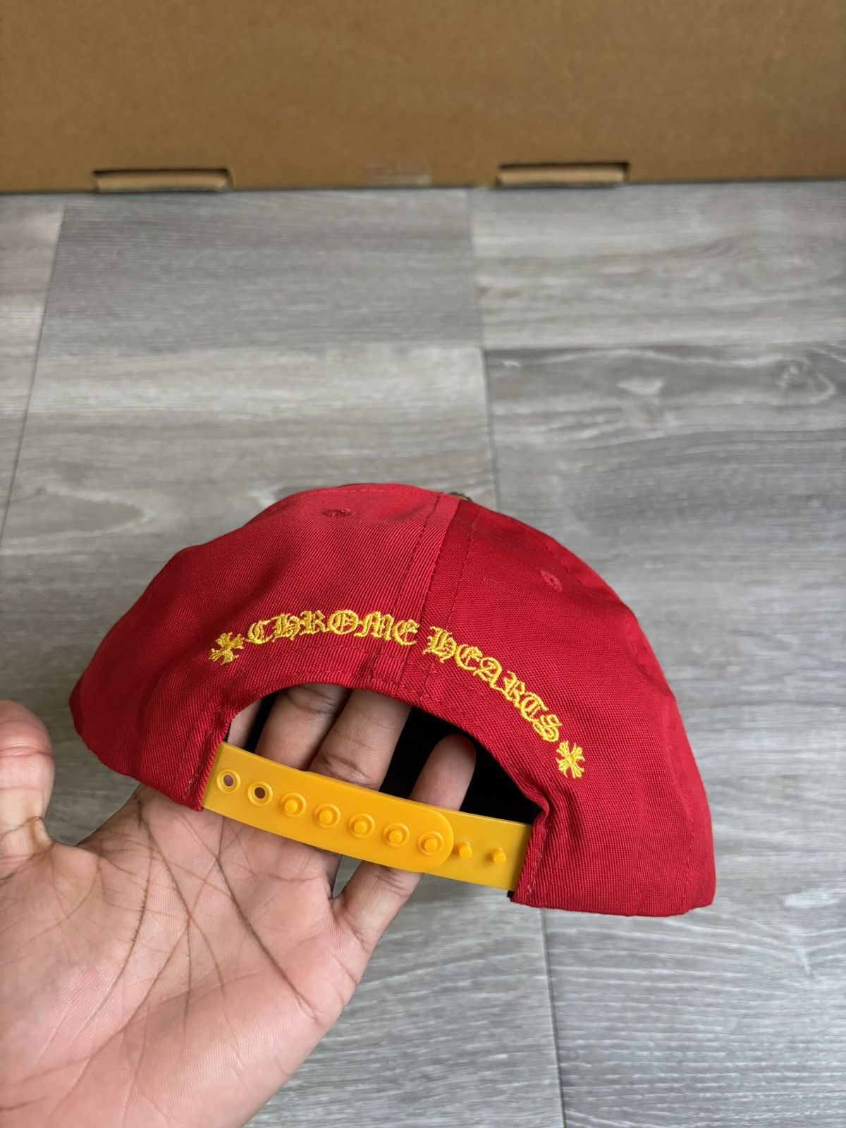 Chrome Hearts Chrome Hearts Red/Gold Baseball Hat Size ONE SIZE - 7 Thumbnail