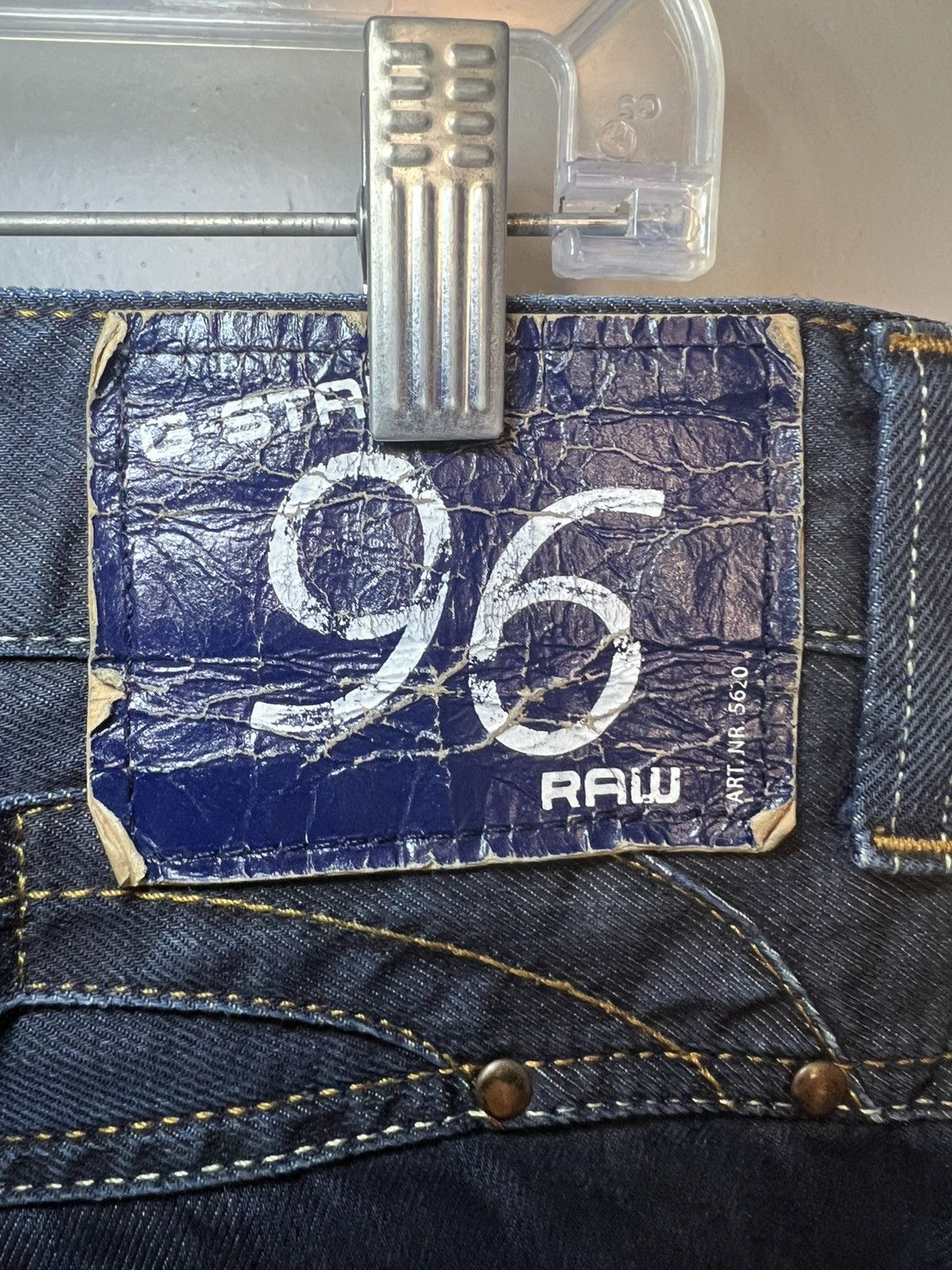 G-Star Vintage G-Star Raw biker knee back buckle straight leg jeans Size US 34 / EU 50 - 8 Thumbnail