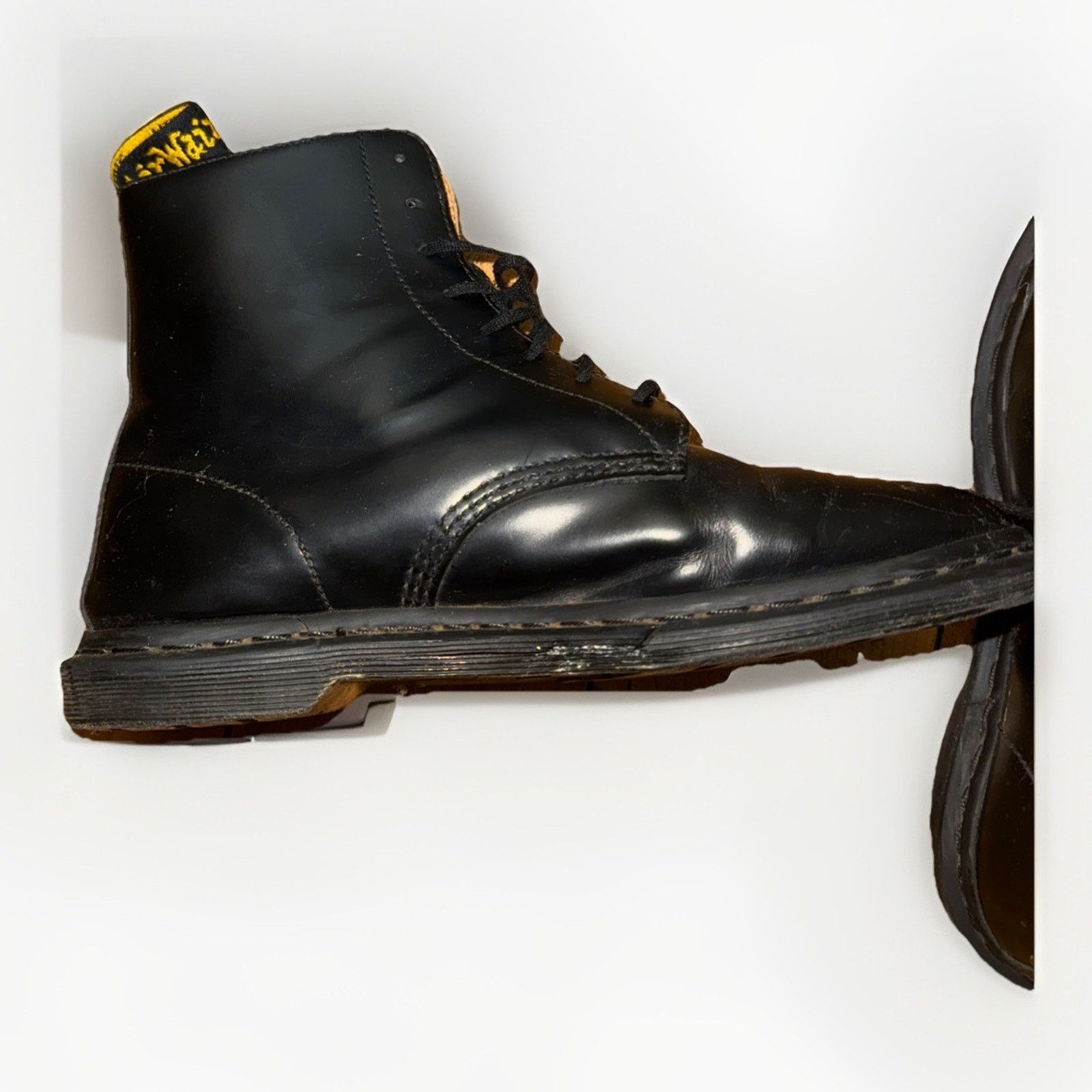 Dr. Martens Dr. Martens Men’s Black Leather Boots Size 9 Lace Up Combat Size US 9 / EU 42 - 9 Thumbnail