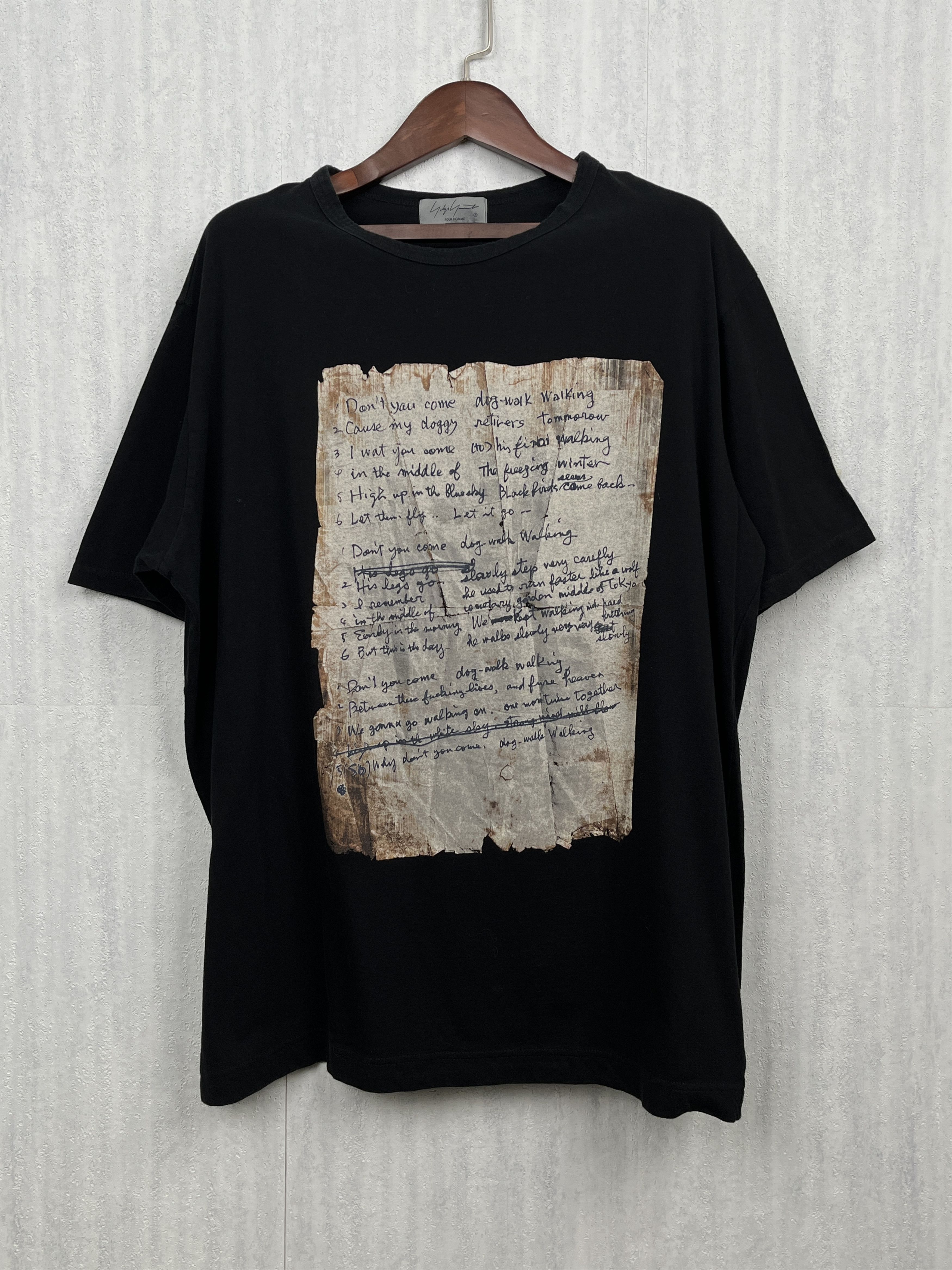 Yohji Yamamoto Yohji Yamamoto Pour Homme Pigment Paper T-Shirt Size US L / EU 52-54 / 3 - 1 Thumbnail