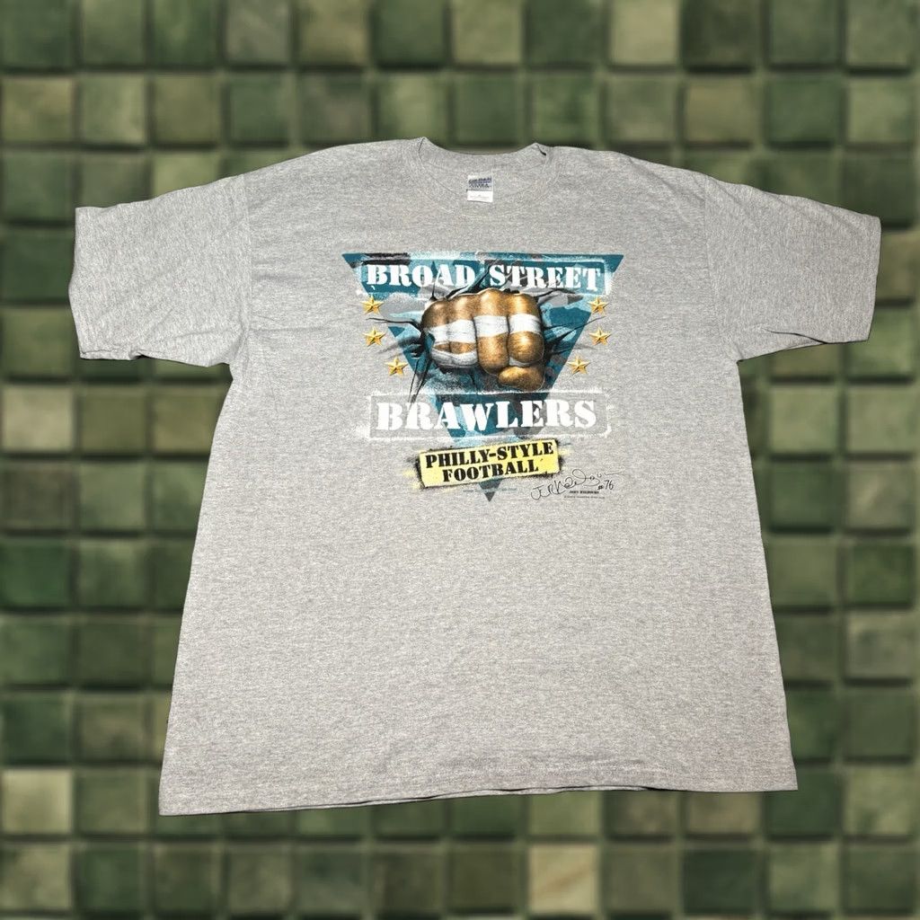 Gildan VINTAGE Philadelphia Eagles Tee Shirt Broad Street Brawlers Men’s XL Gildan Activewear Heavy Weight Ultra Cotton Tee Size US XL / EU 56 / 4 - 1 Thumbnail
