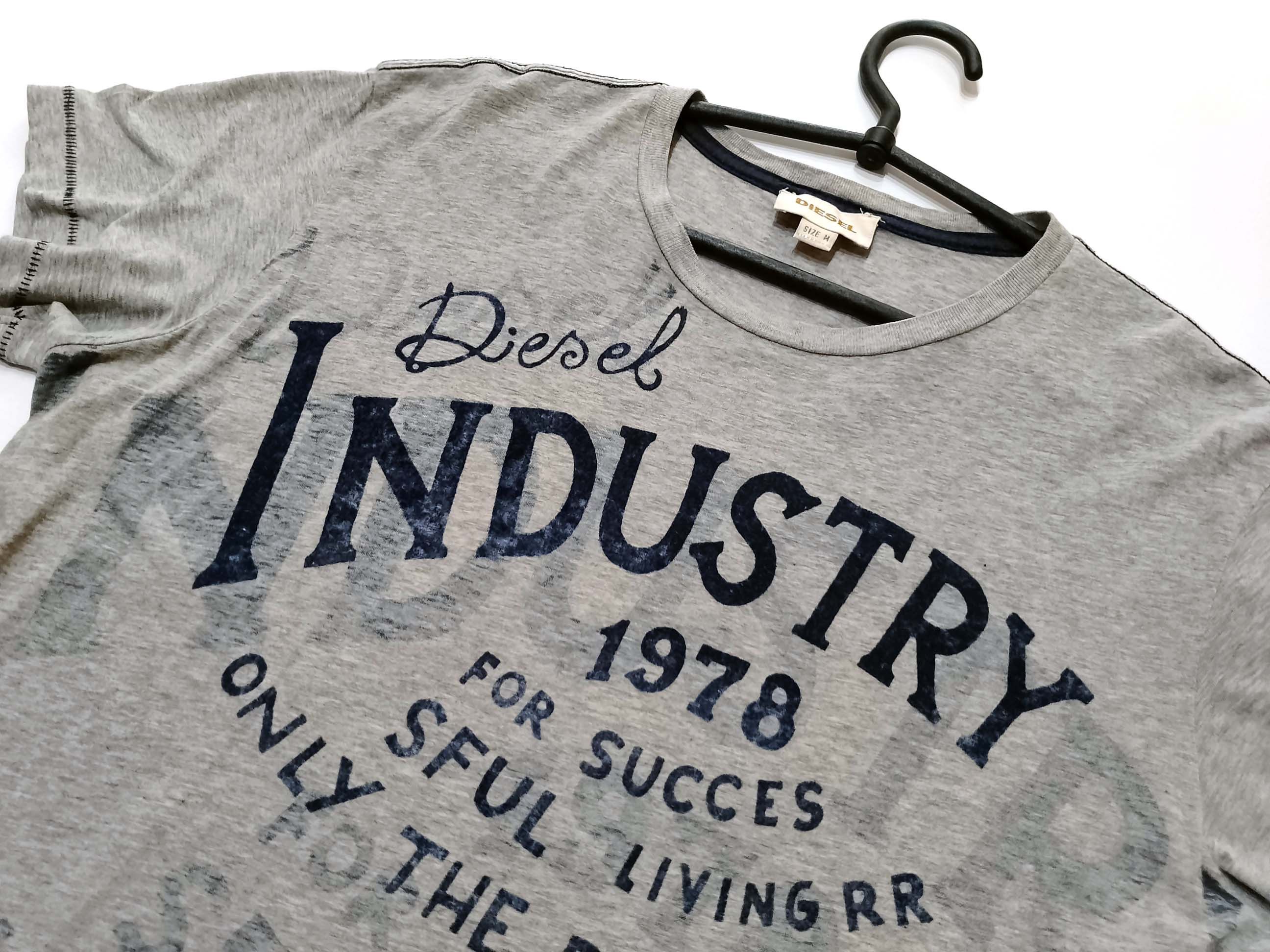Diesel Diesel Gray Big Logo T-Shirt Men's Size M – Streetwear Look Size US M / EU 48-50 / 2 - 3 Thumbnail