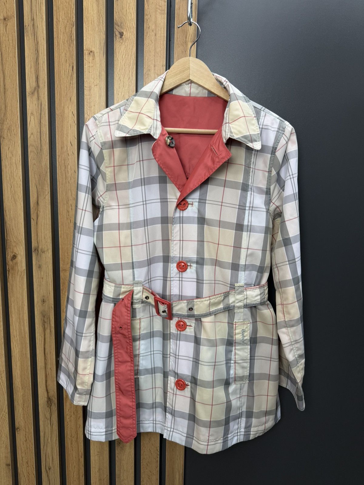 Barbour Barbour Oak Reversible Trench Coat Jacket Women’s Size L / US 10 / IT 46 - 1 Thumbnail