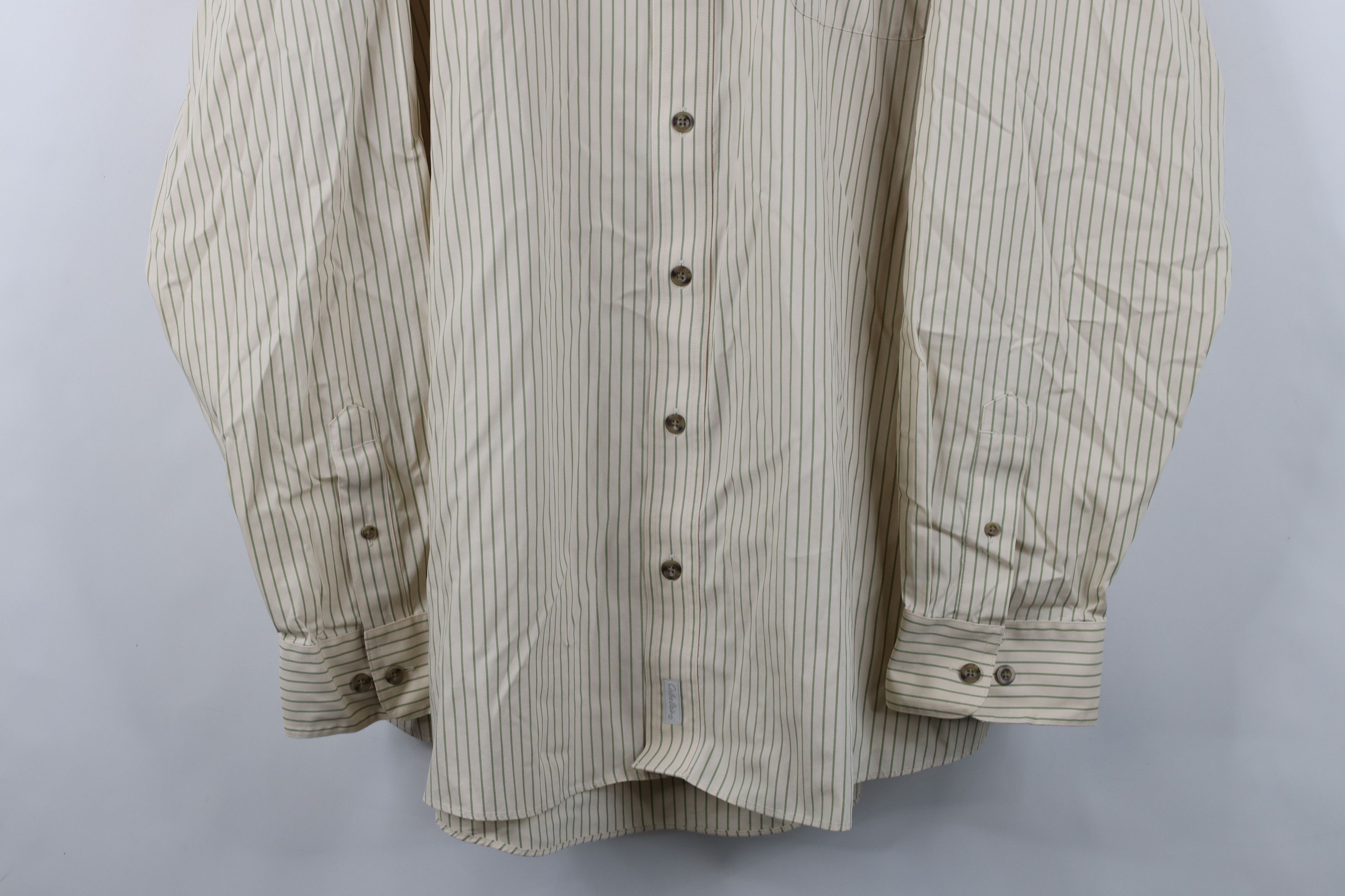 Cabelas Vintage Cabelas Pinstriped Collared Oxford Button Down Shirt Size US XXL / EU 58 / 5 - 3 Thumbnail