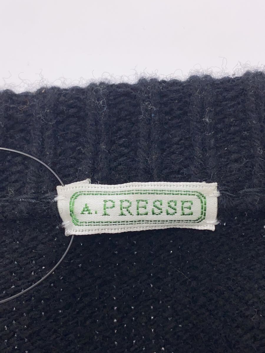 A.PRESSE Black Wool Knit Sweater (thick) Size US L / EU 52-54 / 3 - 3 Thumbnail