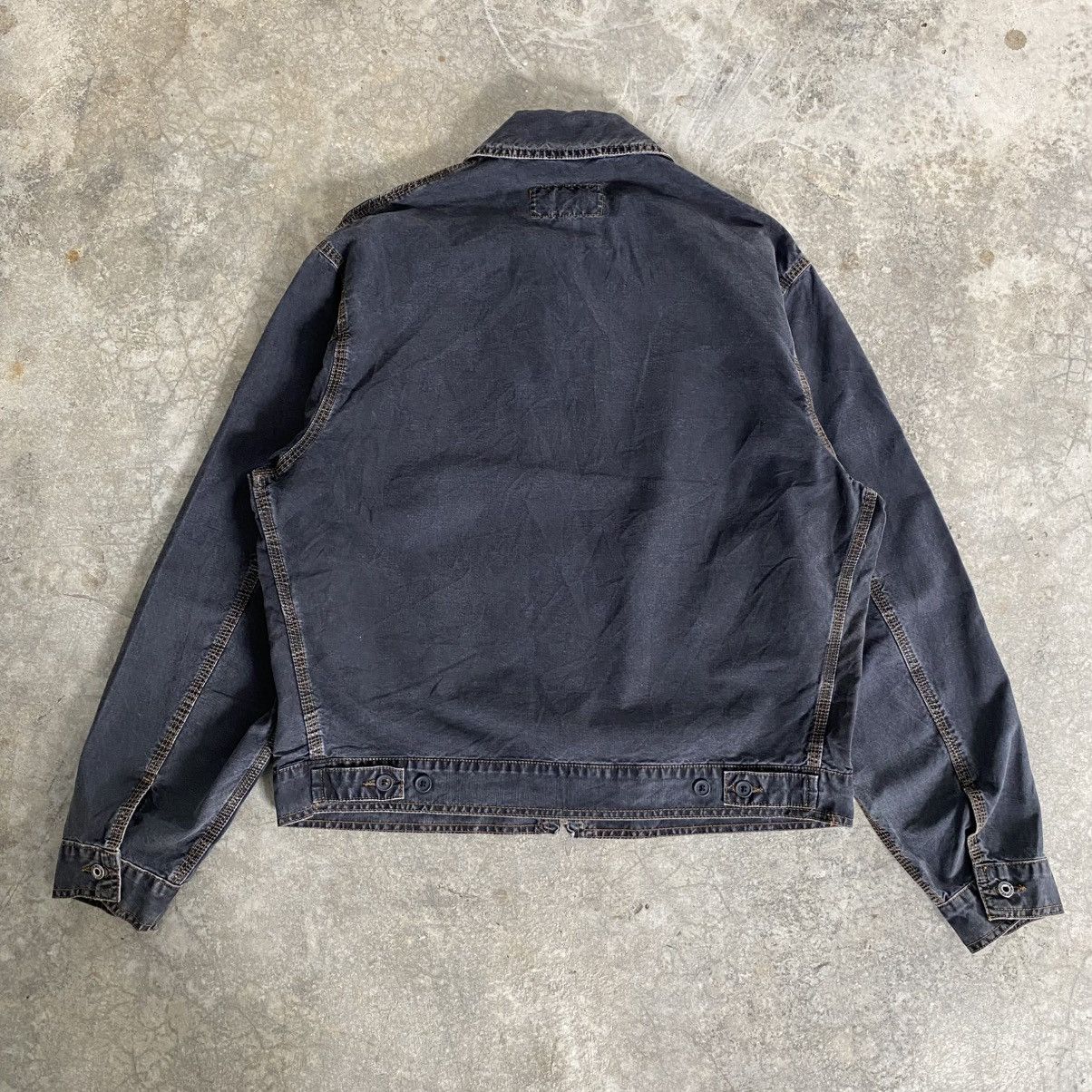 Harley Davidson Vintage 1990’s Harley Davidson Faded Black Boxy Work Jacket Size US M / EU 48-50 / 2 - 12 Thumbnail