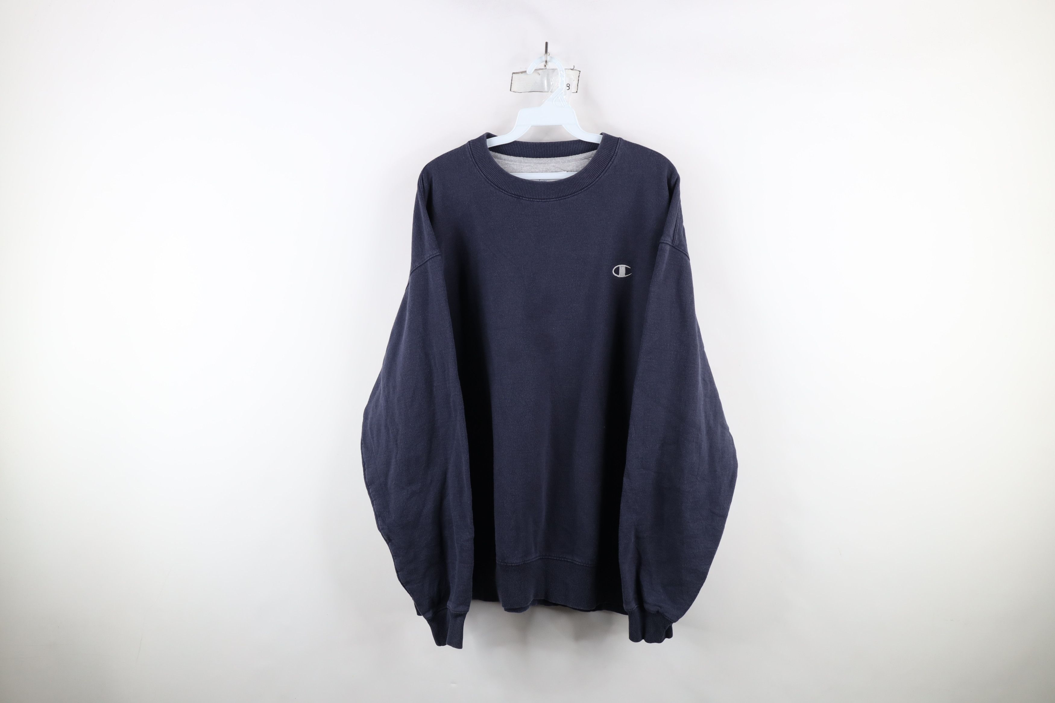 Champion × Vintage Vintage Champion Classic Logo Crewneck Sweatshirt Blue Size US XXL / EU 58 / 5 - 1 Thumbnail
