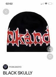 Punk and Yo PUNKANDYO Skully beanie Black | Grailed