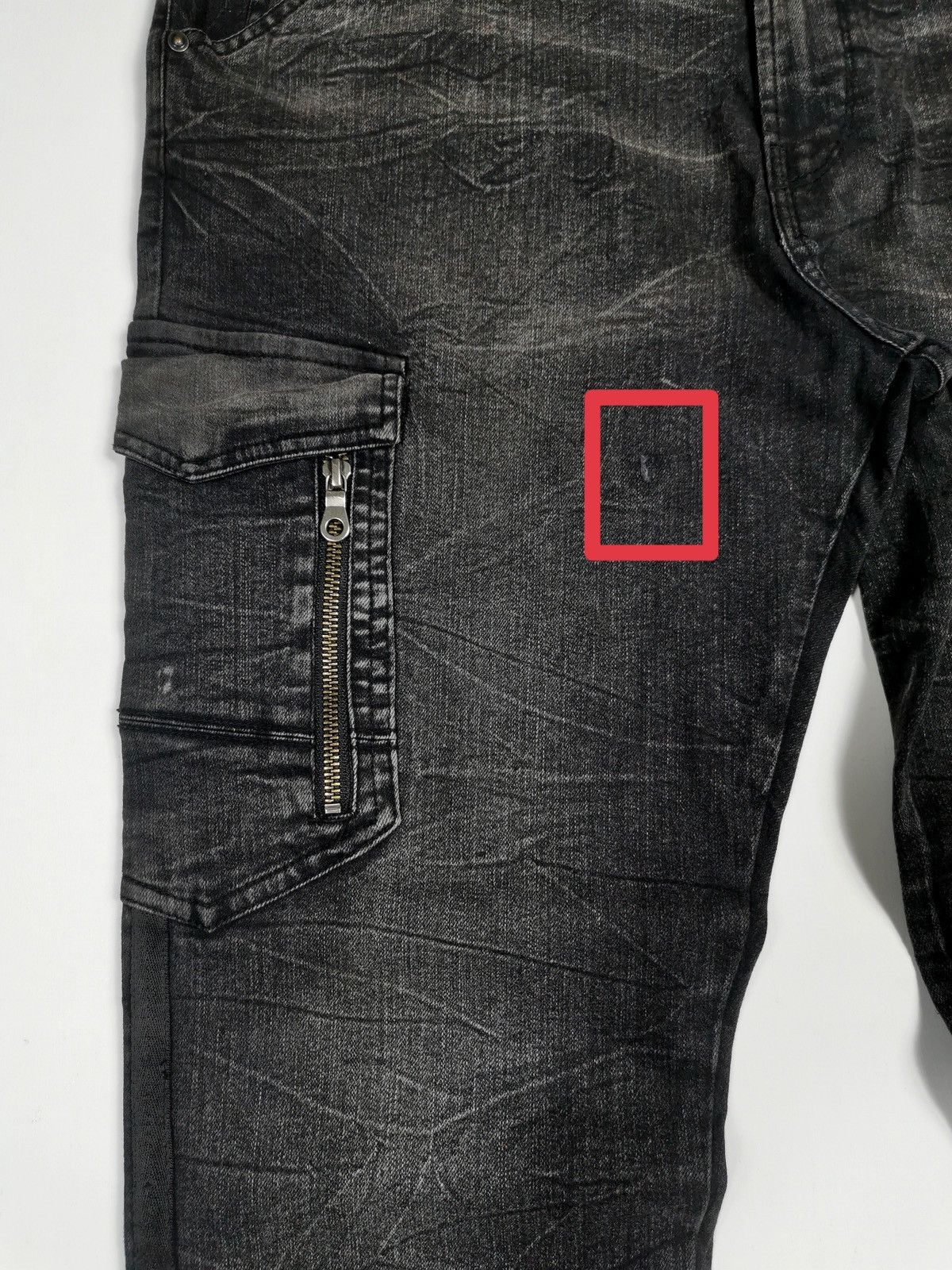 Japanese Brand Whiskers Grancisco Cargo Stretch Jeans Size US 34 / EU 50 - 8 Thumbnail