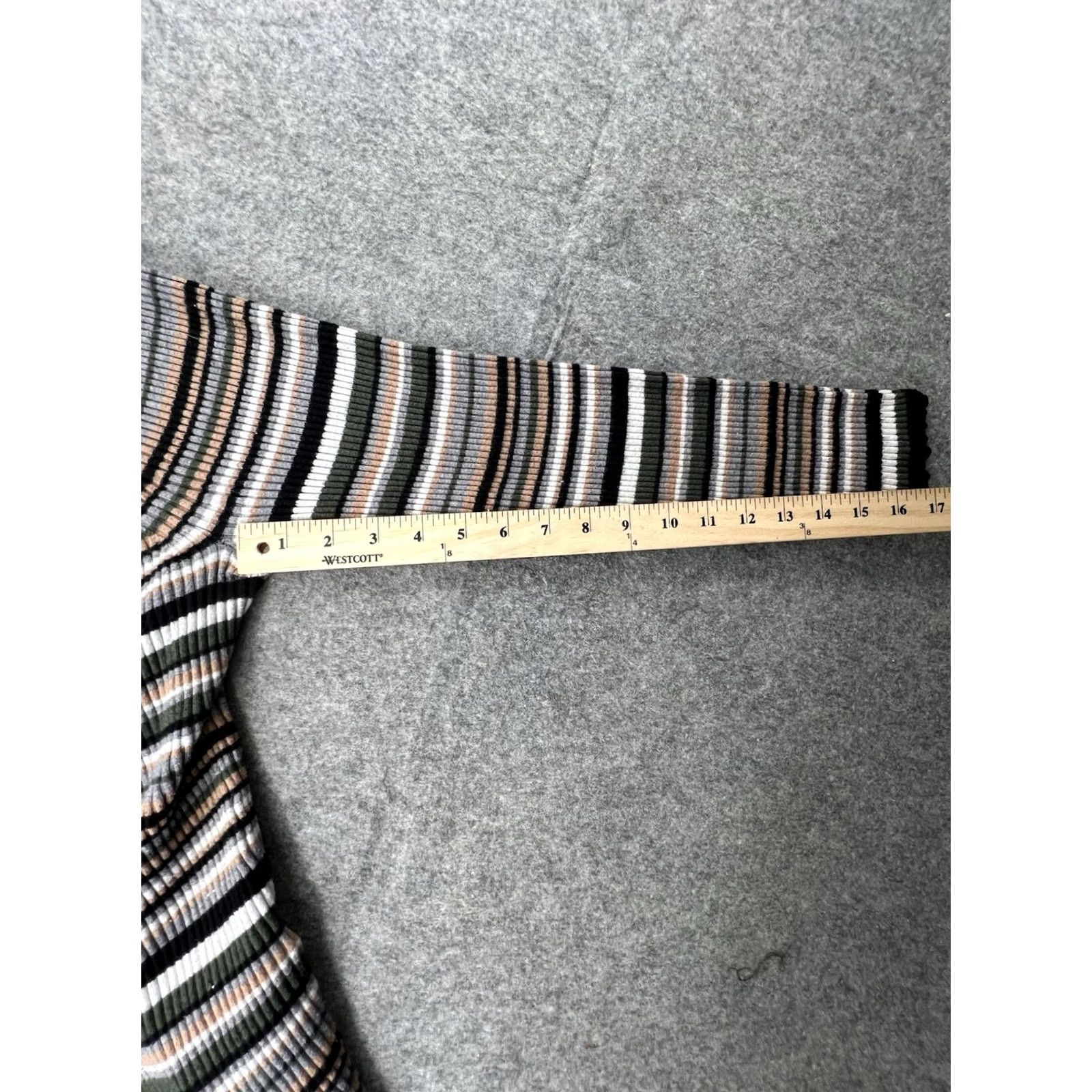 Banana Republic Banana Republic Women’s Top Long Sleeve Ribbed Stripe Scoopneck Knit Casual 2XL Multicolor Size XXL / US 16-18 / IT 52-54 - 5 Thumbnail