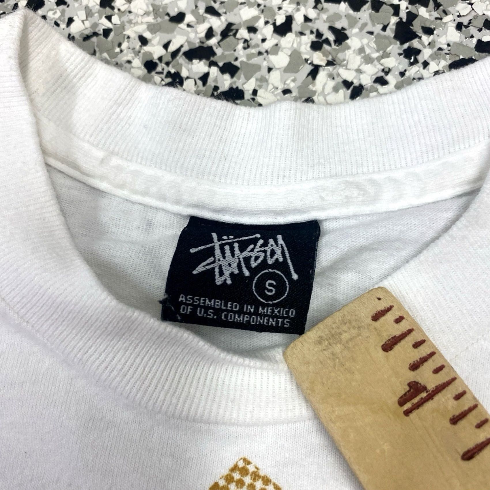 Vintage VINTAGE Stussy Shirt Mummy Pyramids Egyptian REAS Todd James S White Mens Small T-Shirt RARE Size US S / EU 44-46 / 1 - 3 Thumbnail