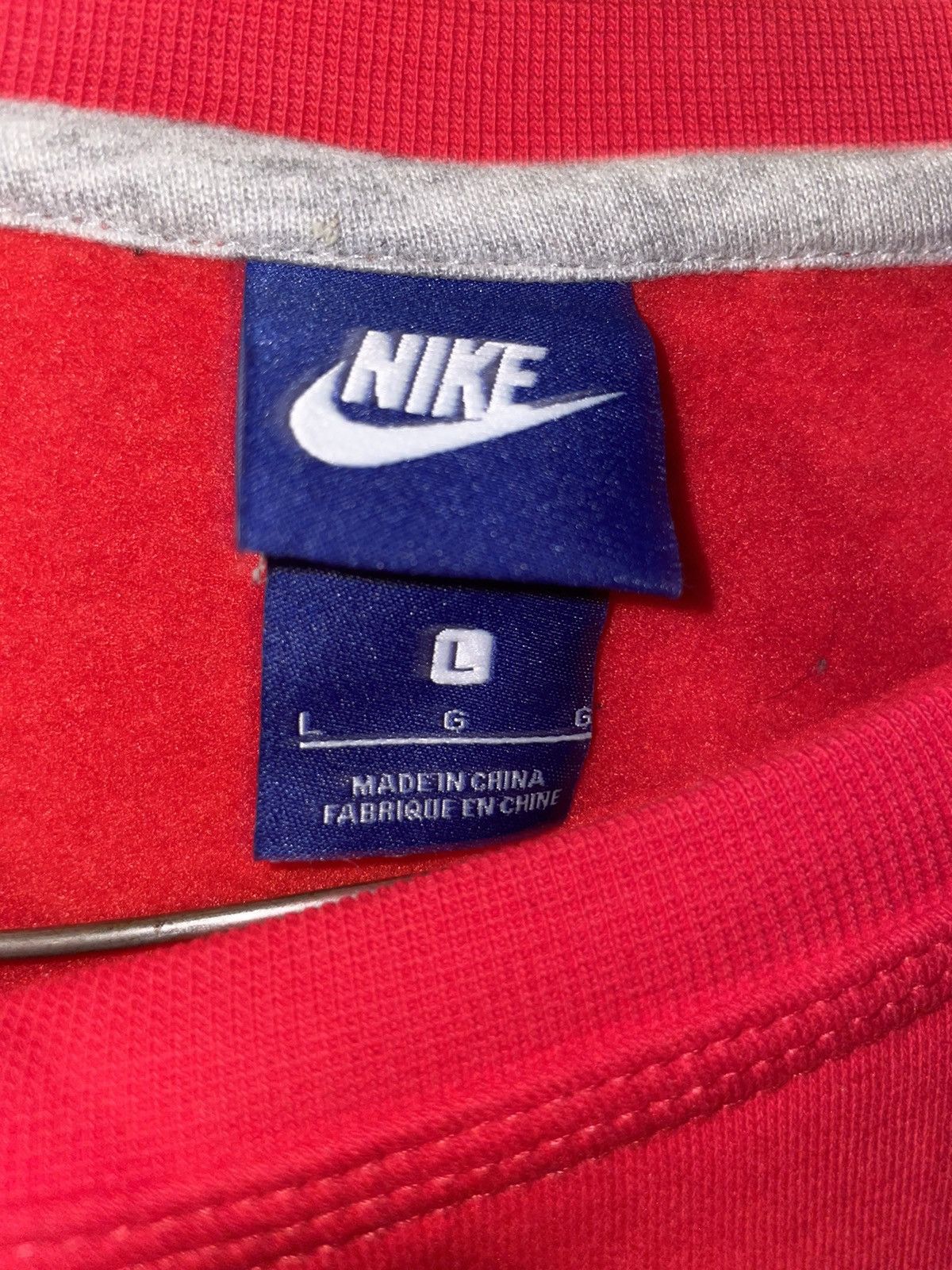 Nike × Vintage Nike logo long sleeve red Size US L / EU 52-54 / 3 - 1 Thumbnail