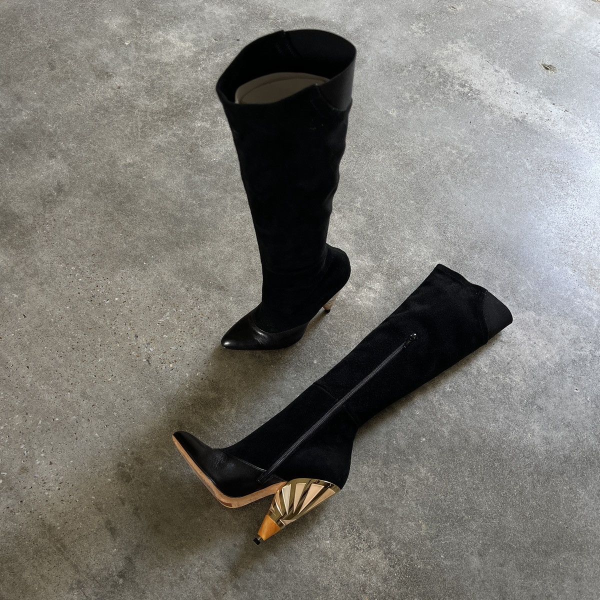 Givenchy GIVENCHY Suede Long Boot High Heels Size US 8 / IT 38 - 1 Thumbnail