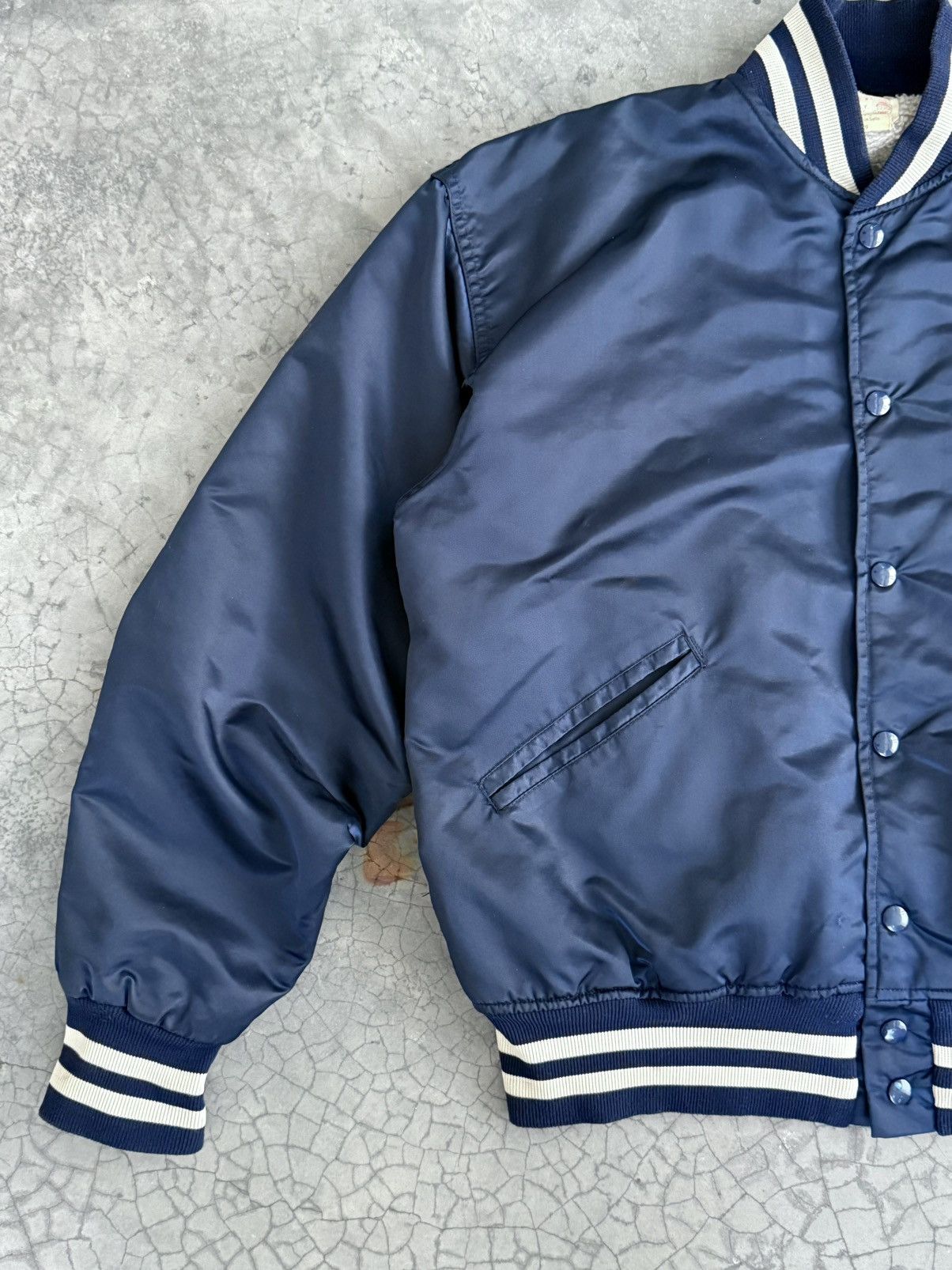 Vintage Vtg 70’ Yankees NY Satin Bomber Jacket Size US L / EU 52-54 / 3 - 3 Thumbnail