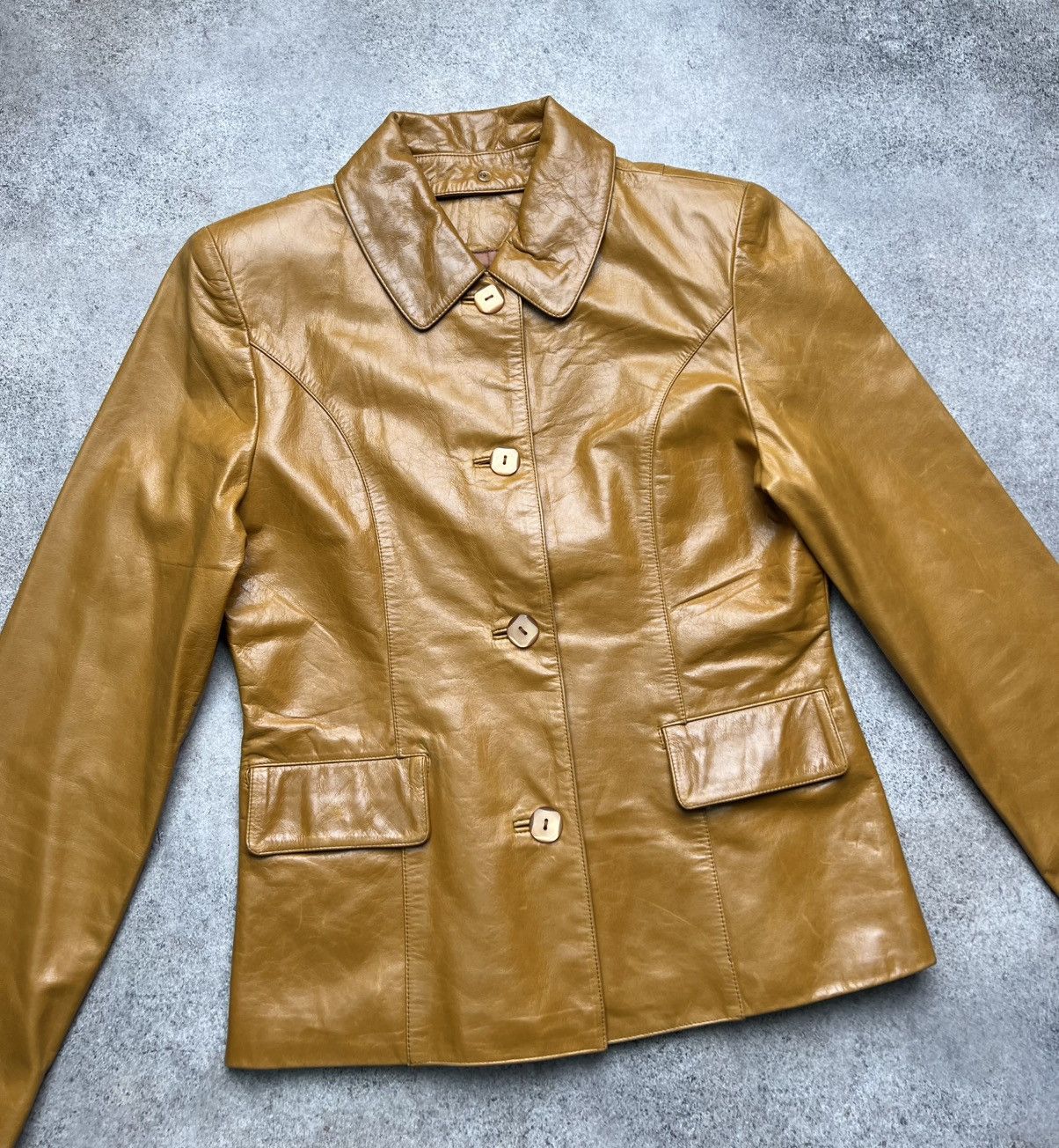 Other Vintage 90s japanese style retro leather jacket Size S / US 4 / IT 40 - 4 Thumbnail