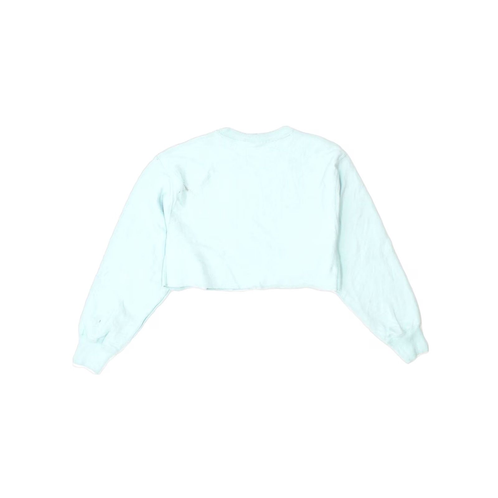 Champion CHAMPION Womens Crop Graphic Sweatshirt Jumper Medium Turquoise UK 12 Size M / US 6-8 / IT 42-44 - 2 Thumbnail