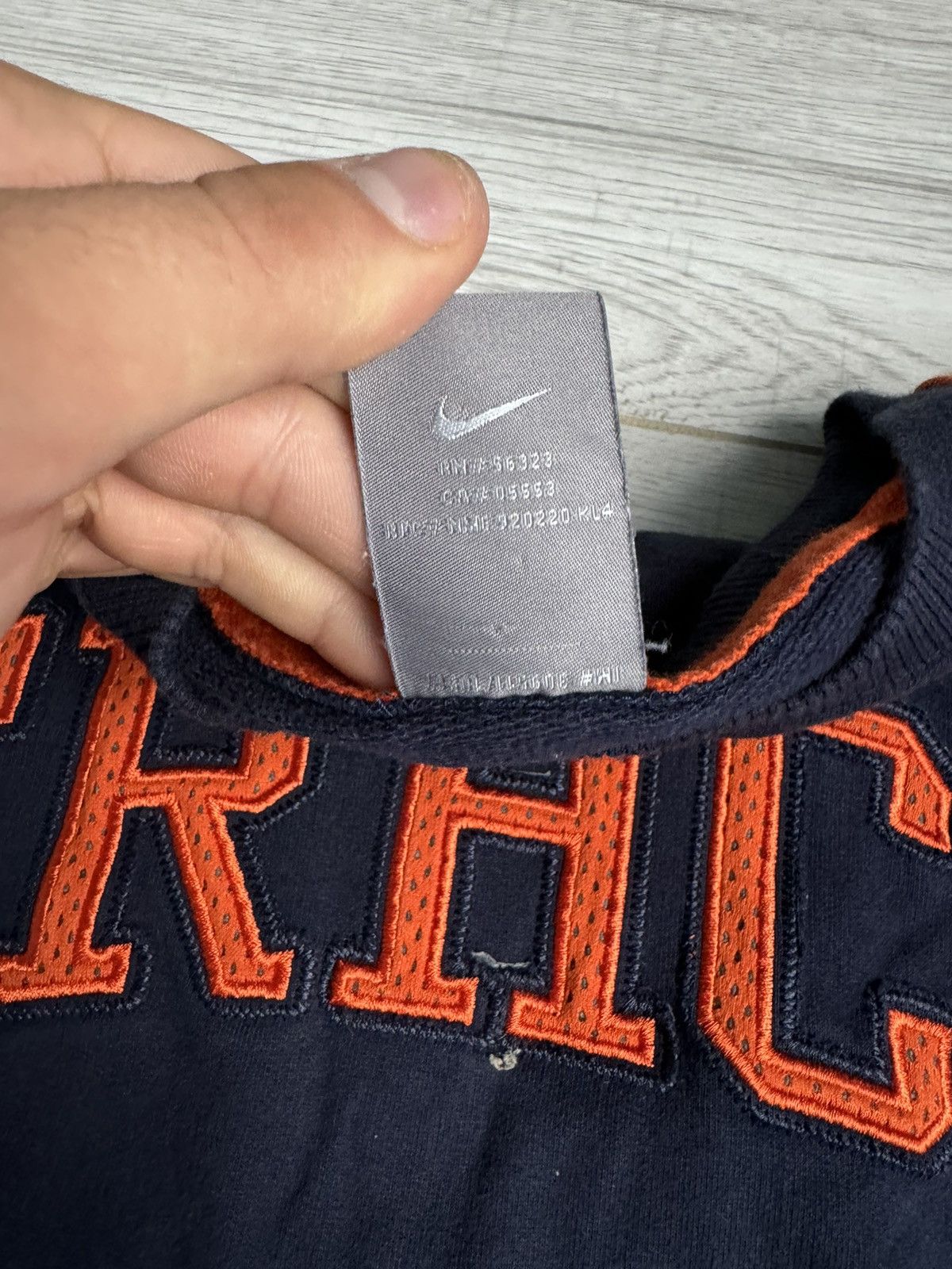 Nike × Vintage Vintage Nike Track Logo Oversized Sweatshirt Size US L / EU 52-54 / 3 - 6 Thumbnail