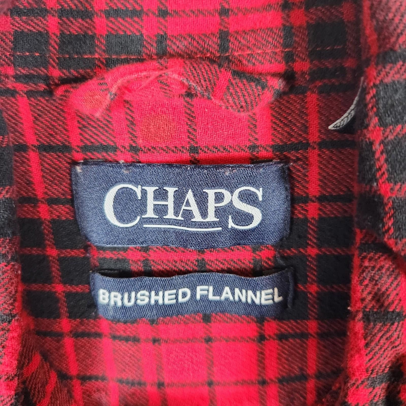 Chaps Chaps Red Plaid Brushed Flannel Size Large Cotton Size US L / EU 52-54 / 3 - 5 Thumbnail