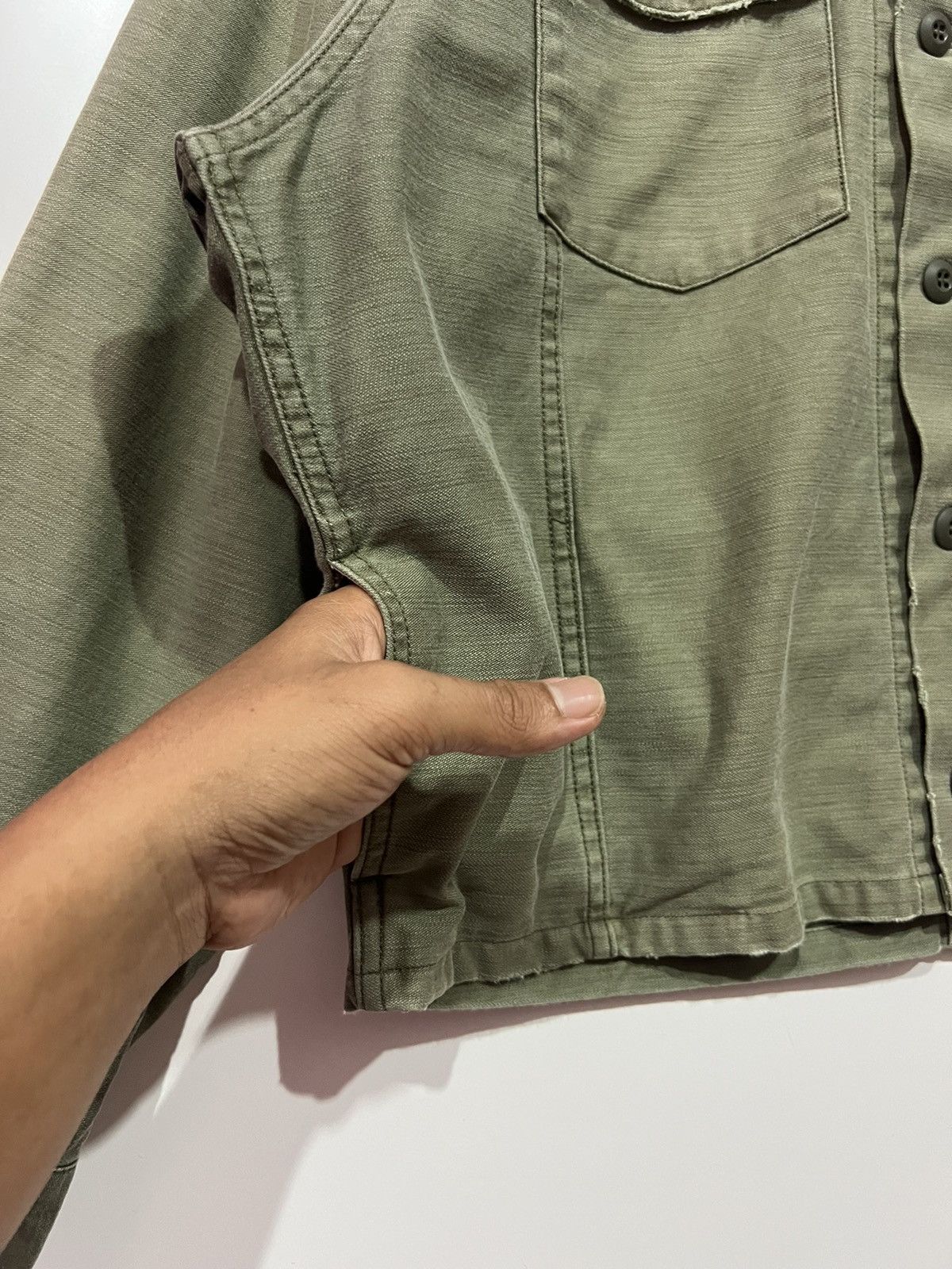 Japanese Brand 🔥 AP STUDIO POPLIN OLIVE TRUCKER TYPE-2 JACKET Size US M / EU 48-50 / 2 - 5 Thumbnail