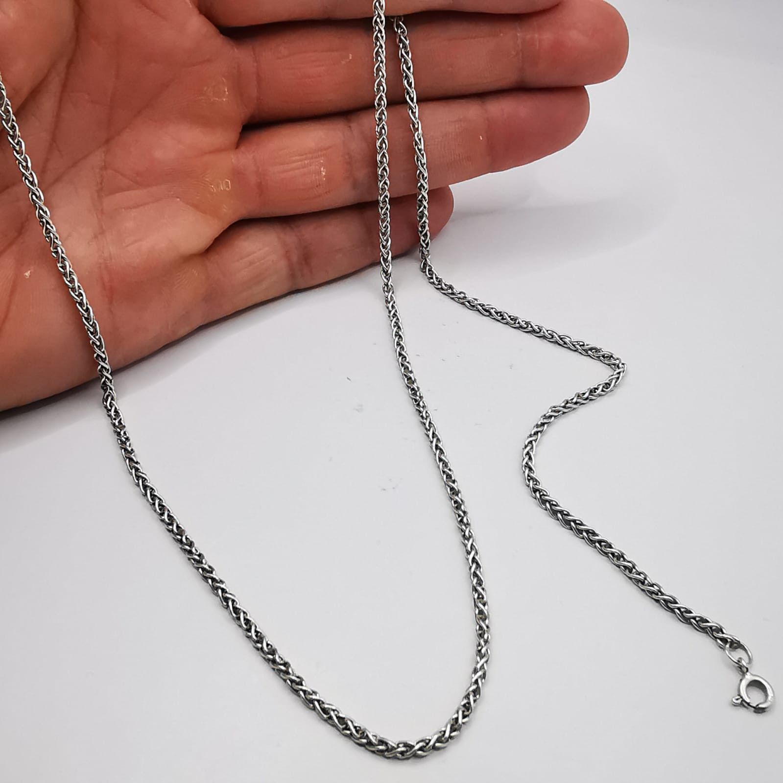 Vintage Jewelry Chain, 925 Sterling Silver, Signed 12,57g Jewelry Watches