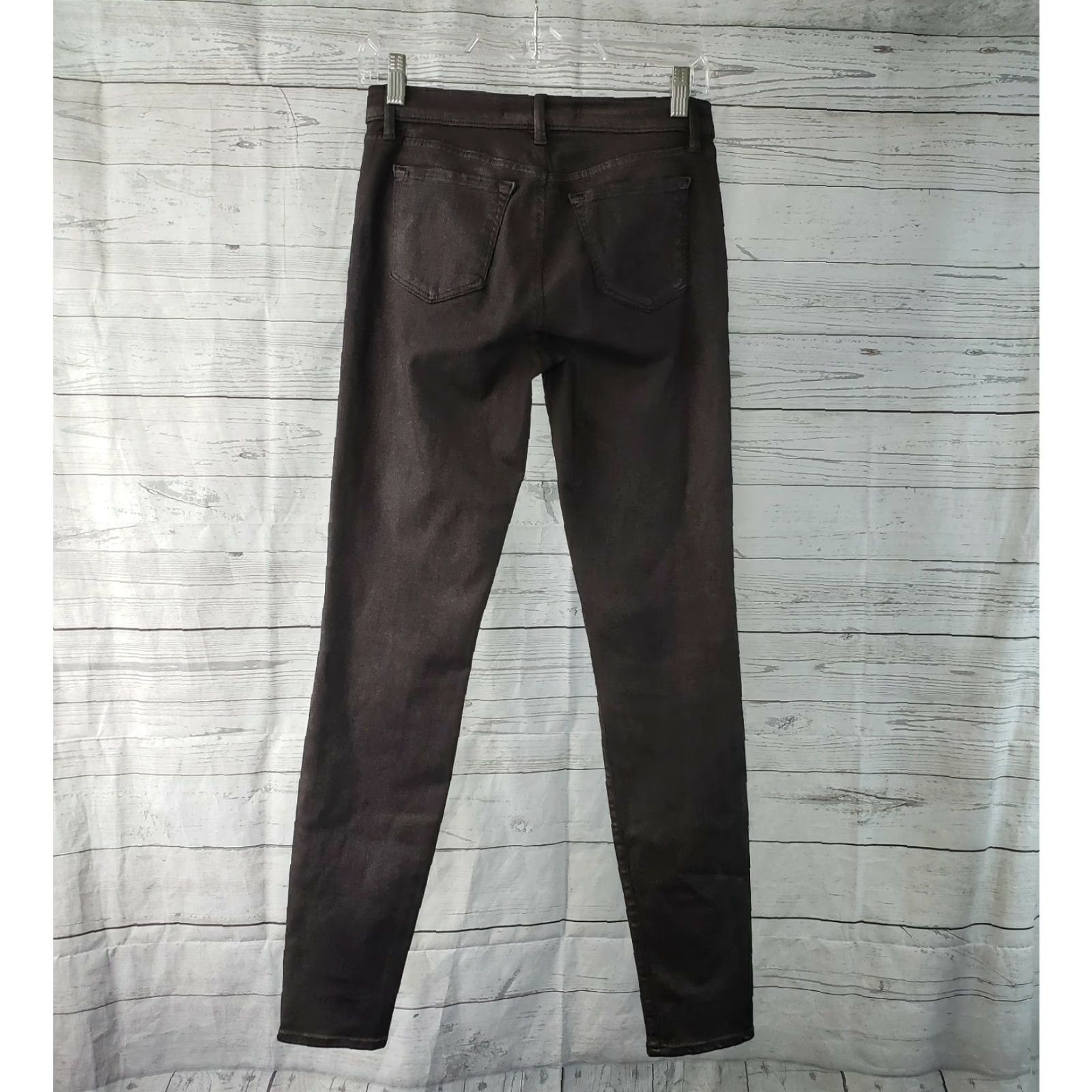 J Brand J Brand Womens Skinny Jeans Sz 27 Comos Metallic Mid Rise Denim Brown 30in Inseam Slim N/A Size 27" / US 4 / IT 40 - 3 Thumbnail