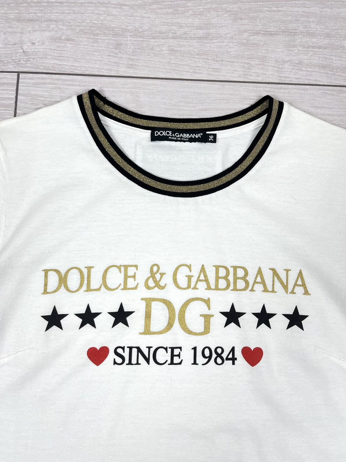 Dolce & Gabbana Dolce&Gabbana White Cotton Big Logo Womens T Shirt Size XS / US 0-2 / IT 36-38 - 6 Thumbnail