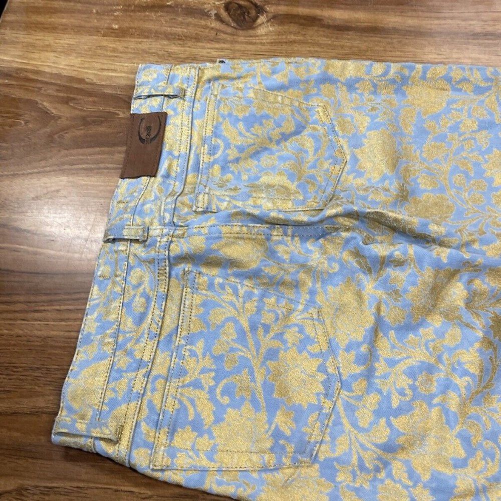 Just Cavalli Just Cavalli Women’s Gold Blue VTG Jeans Pants Sz 28 Size 28" / US 6 / IT 42 - 15 Thumbnail